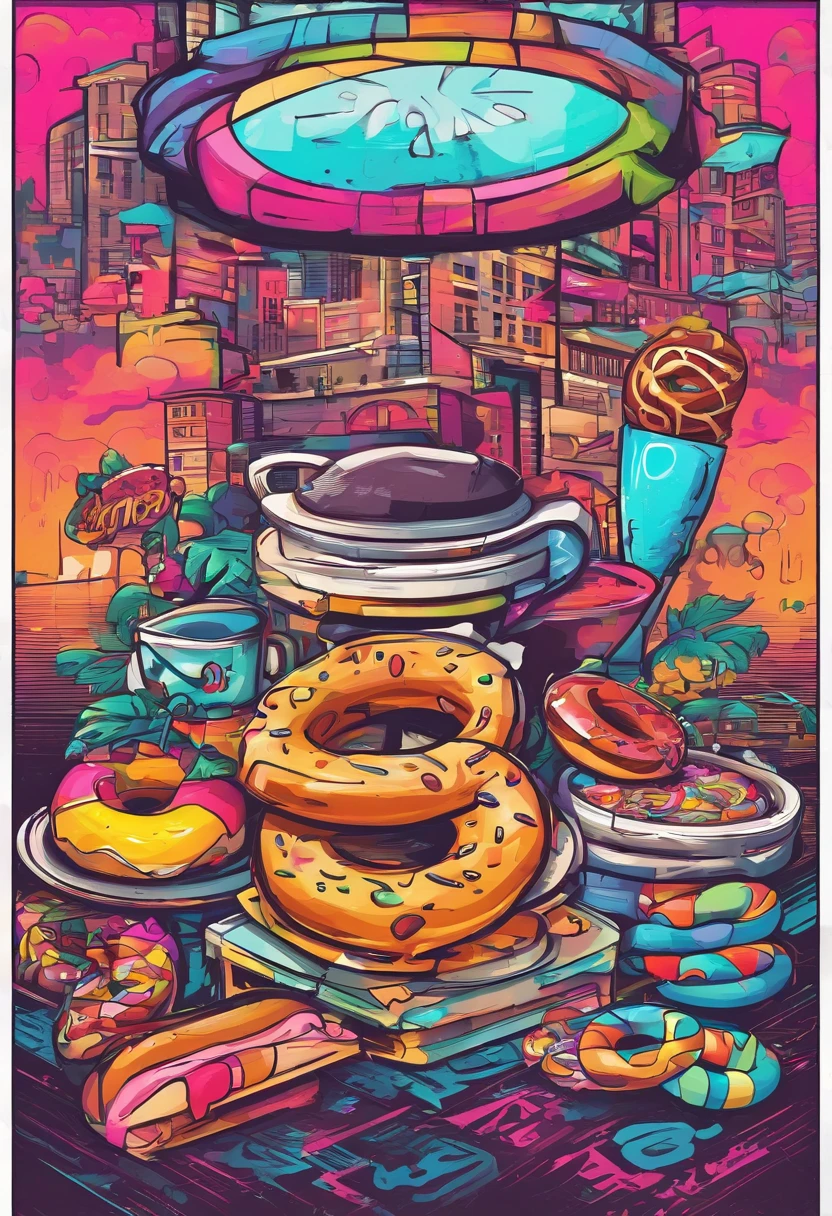 Joystick, coffee cup, donuts, pizza, gamer elements
Tags: joystick, coffee cup, donuts, pizza, gamer elements, colorful artwork, retro style, vibrant colors, detailed illustration, delicious food, gaming accessories, fun and interactive scene, high-quality rendering, realistic textures, mouth-watering visuals, cozy and inviting atmosphere, perfect lighting, pixel art aesthetics, immersive gaming experience, nostalgic vibes.
