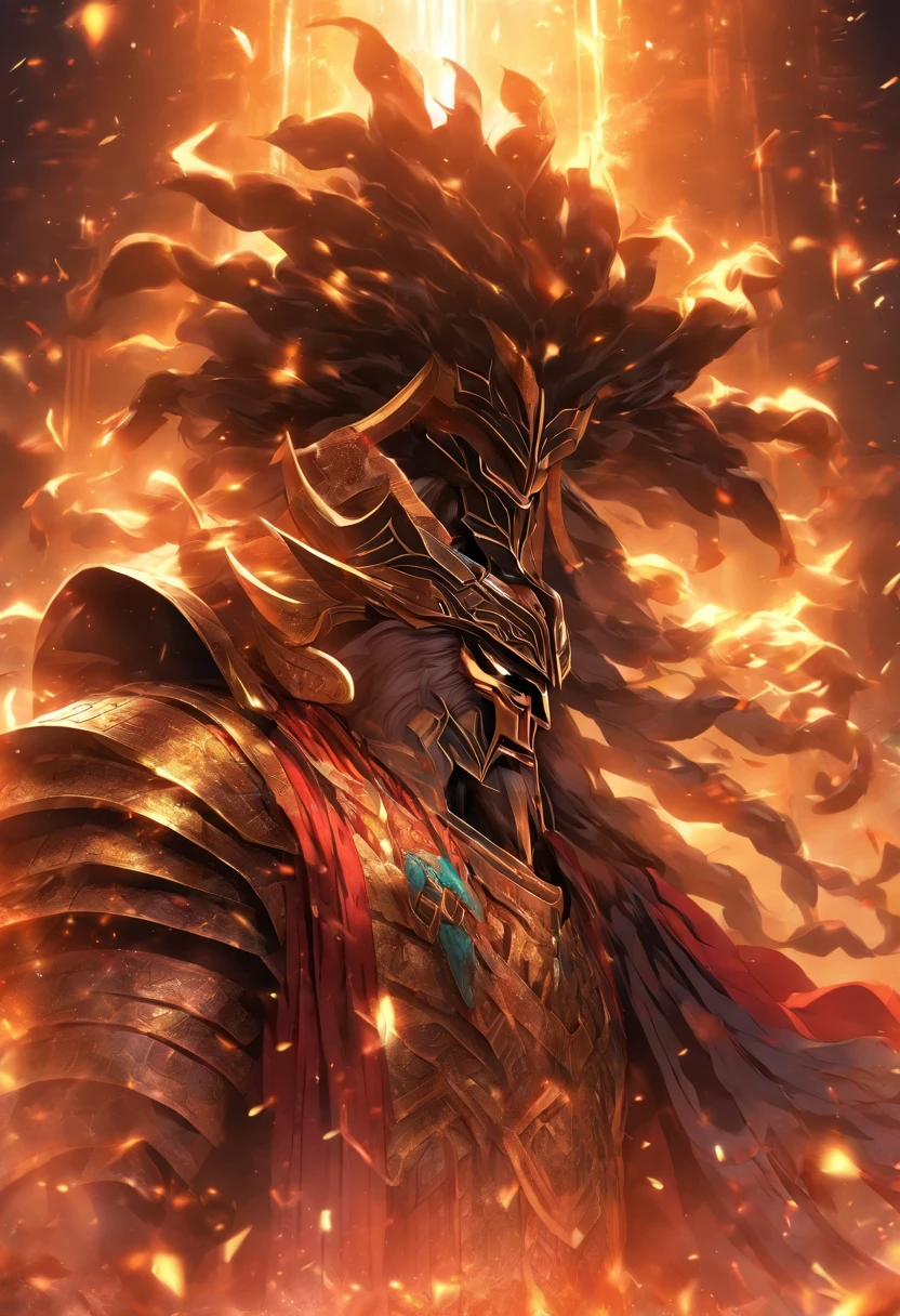 (((Anu))) best quality, ultra-high resolution, CG detalhado 4K, master part, god Sumerian,God of heaven,nuvem, Sumerian clothing, Sumerian mythology, ((standing pose)), Sumerian image , aesthetic, Centrado na tela, corpo inteiro
