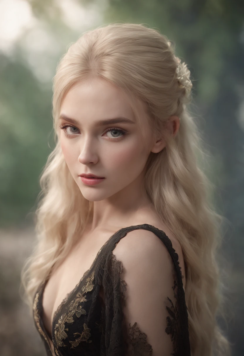 Whole body of a beautiful female with blonde hair perfect detailed face, detailed symmetric circular iris, long hair, black hair, realistic, greem eyes, stunning realistic photograph Norwegian character, 3d render, octane render, intricately detailed, cinematic lighting, Centered hyper detailed cover photo, awesome full color, hand drawn, dark, gothic, gritty, 12k, high definition, cinematic, neoprene, behance contest winner, portrait featured on unsplash, stylized digital art, anime art style, smooth, ultra high definition, 8k, unreal engine 5, ultra sharp focus, intricate artwork masterpiece, ominous, epic, TanvirTamim, trending on artstation, highly detailed, vibrant