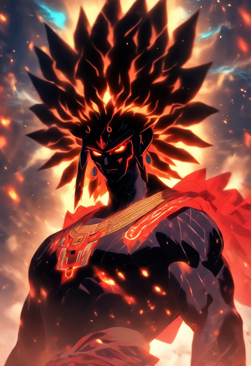 (((Anu))) best quality, ultra-high resolution, CG detalhado 4K, master part, god Sumerian,God of heaven,nuvem, Sumerian clothing, Sumerian mythology, ((standing pose)), Sumerian image , aesthetic, Centrado na tela, corpo inteiro