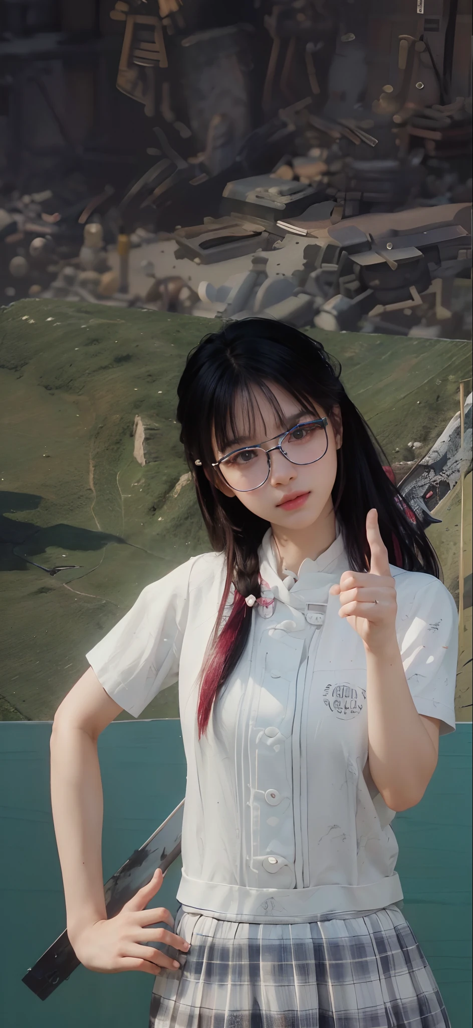 (RAW Photo, Best Quality), (Realistic, Photo Realistic: 1.5), Best Quality, Highly Detailed, Masterpiece, Ultra Detailed, Illustration, 1 Girl, upper_body, Dynamic Angle, World Mastery Theater, messy_long_hair, Best Quality, Extremely Detailed CG Unified 8k Wallpaper, Ink, Amazing, Movie Lighting, Hanfu
