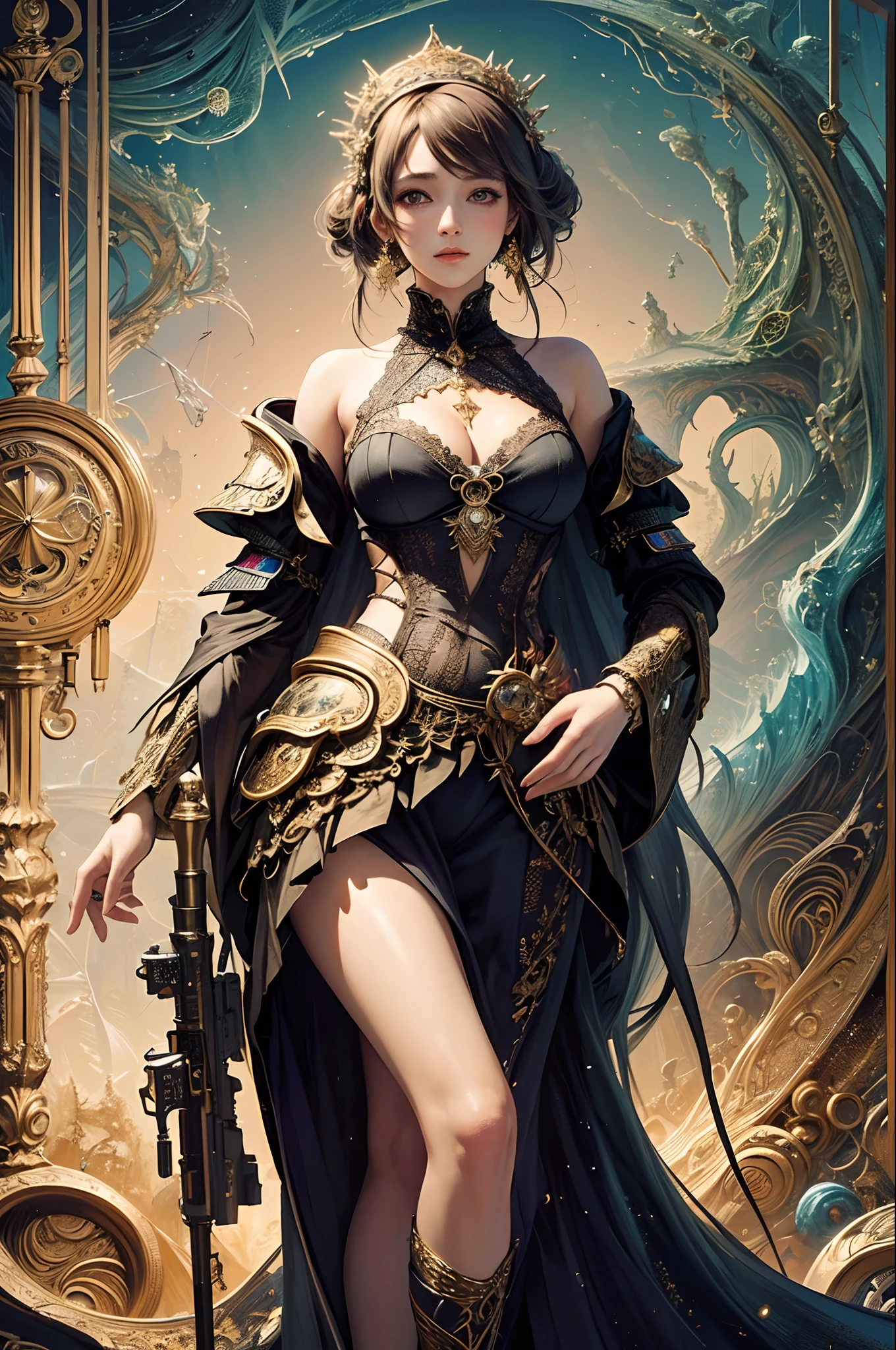 (masterpiece, top quality, best quality, official art, beautiful and aesthetic:1.2), (1girl), extreme detailed,(fractal art:1.3),colorful,highest detailed