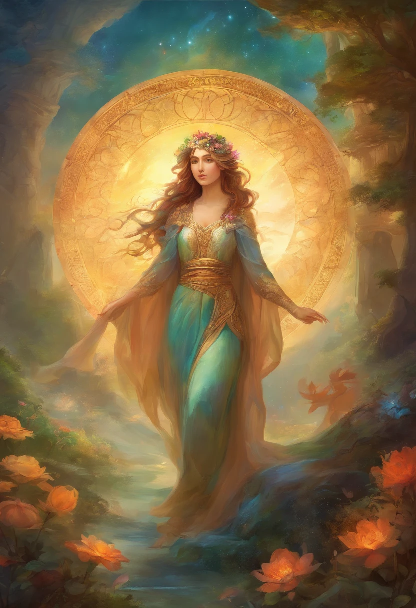 renaissence ancient style paintaing of philosopher, hapiness, and thaught