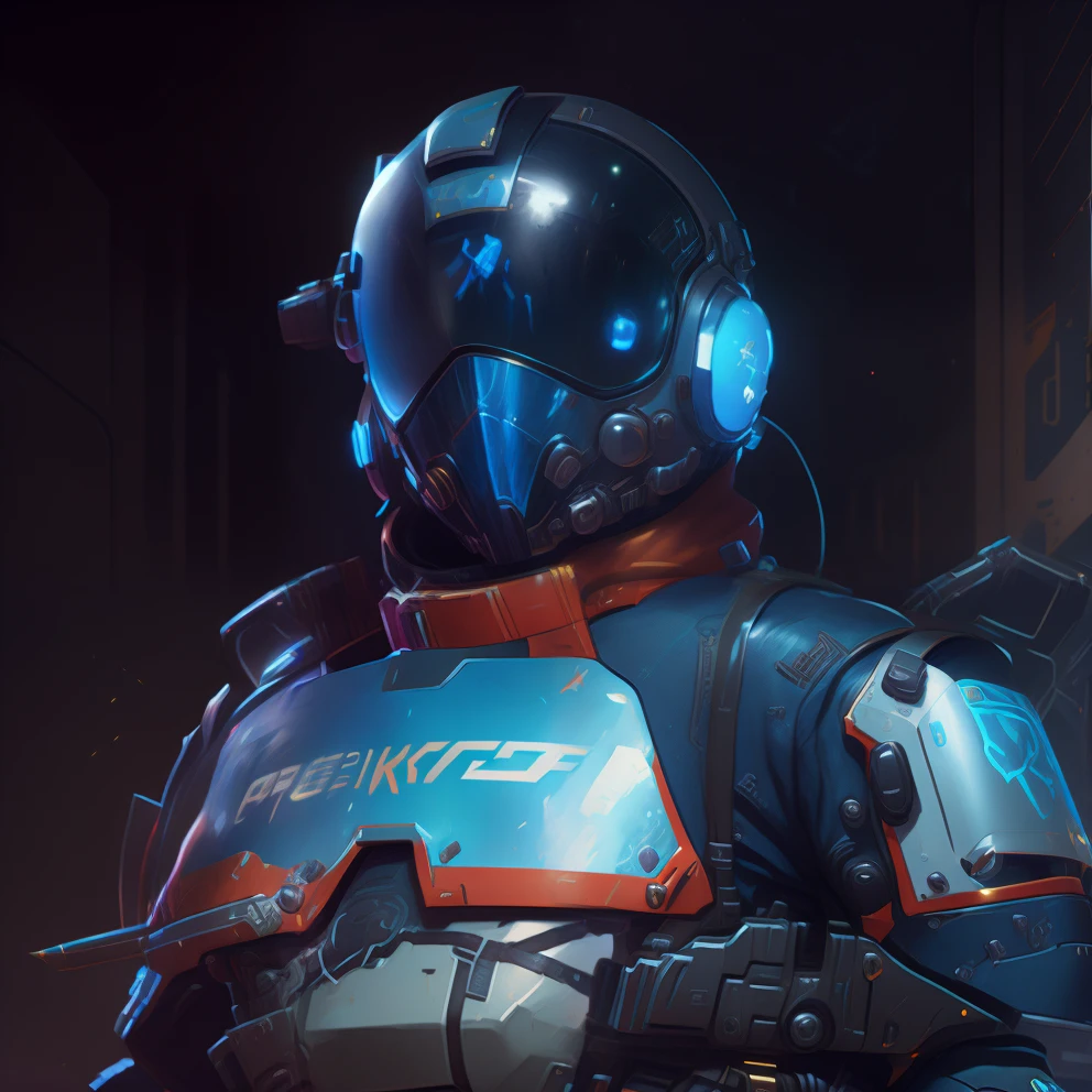 a close up of a person in a space suit with a gun, wojtek fus, baptiste from overwatch, artem demura beeple, cyberpunk pilot fighter, hyperealistic octane render, anton fadeev 8 k, as overwatch character, cyberpunk soldier, 8k portrait render, hyper-realistic cyberpunk style, valorant character, jessica rossier color scheme