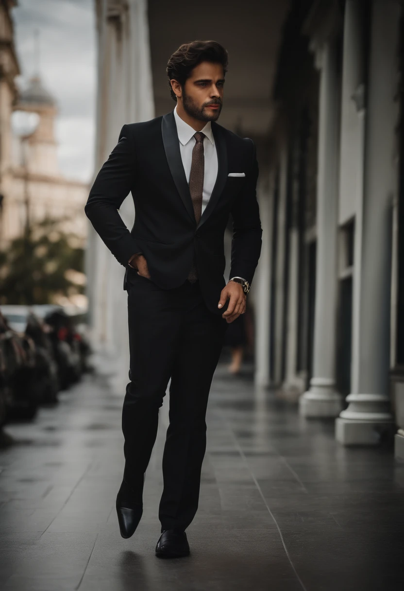 Homem alfad no terno , 20 anos, usando terno e gravata, usando terno e gravata, Detalhe do assunto: vestir terno, usando terno e gravata, vestido com um terno, vestido com um terno, vestir terno, usando vestes e gravatas, terno e gravata, vestir terno, wearing a strict business suit, vestindo ternos pretos, olhos claros, with a cleaver on the no