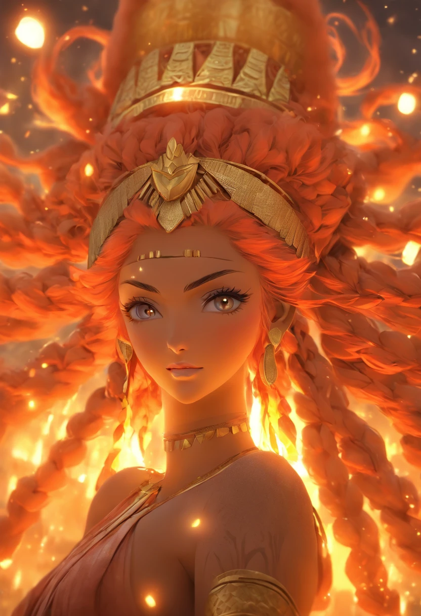 (((ANTU)) best quality, ultra-high resolution, 4K detailed CG, master piece,Sumerian goddess,Earth goddess,Sumerian clothing,Sumerian mythology, ((standing pose)), Sumerian image, aesthetic, centered on screen ,full body