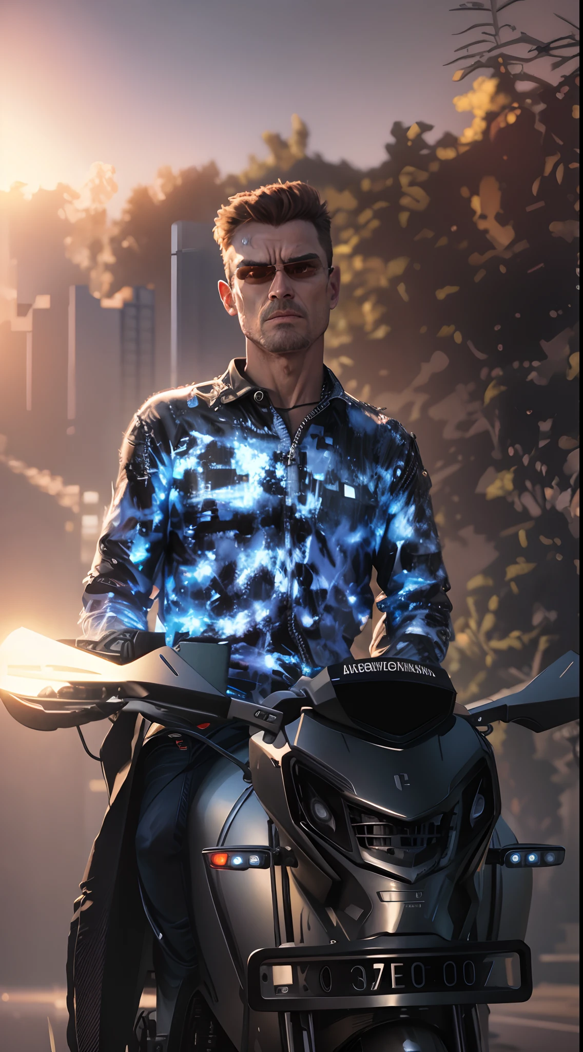 Terminator background face realistic