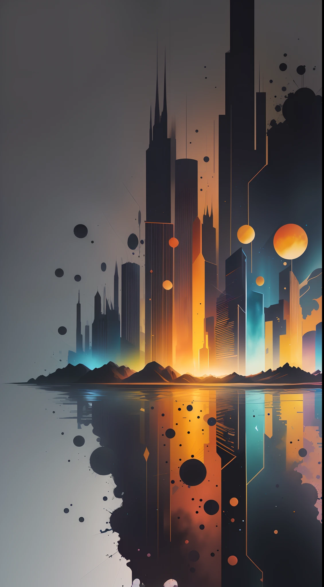 there is a picture of a city with a lot of buildings, colorful dystopian futurism, futuristic cityscape, futuristic digital painting, futuristic art style, futuristic digital art, sci-fi digital art illustration, futuristic city scape, geometric futuristic cityscape, sci-fi illustration, sci - fi illustration, beautiful art uhd 4 k, sci-fi digital art, futuristic city backgrond