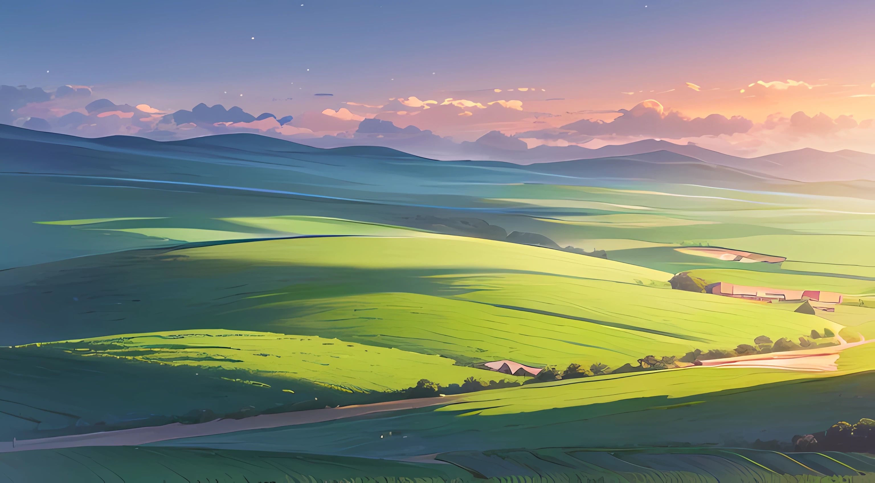 (8k, high quality, highly detailed) ( farm, wheat ) ( morning, clear weather, nice colors )