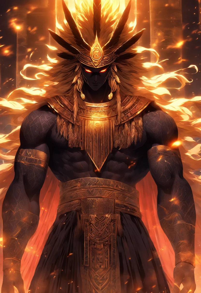 (((ENLIL)) best quality, ultra-high resolution, 4K detailed CG, master piece,Sumerian god,God of air,Sumerian clothing,Sumerian mythology, ((standing pose)), Sumerian image, aesthetic, centered on screen ,full body
