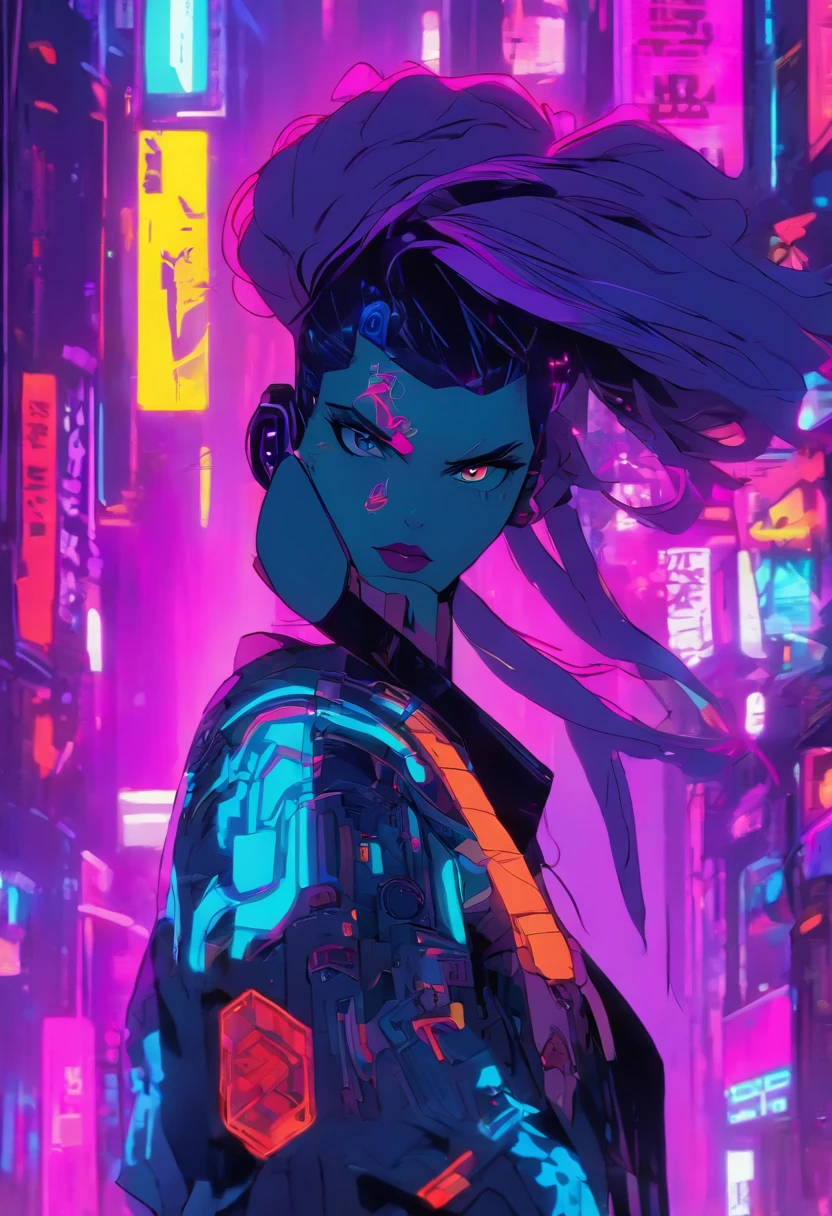 portrait | wide angle shot of eyes off to one side of frame, lucid dream-like woman, looking off in distance ::8 style | daydreampunk with glowing skin and eyes, styled in headdress, beautiful, she is dripping in neon lights, very colorful blue, green, purple, bioluminescent, glowing ::8 background | forest, vivid neon wonderland, particles, blue, green, purple ::7 parameters | rule of thirds, golden ratio, assymetric composition, hyper- maximalist, octane render, photorealism, cinematic realism, unreal engine, 8k