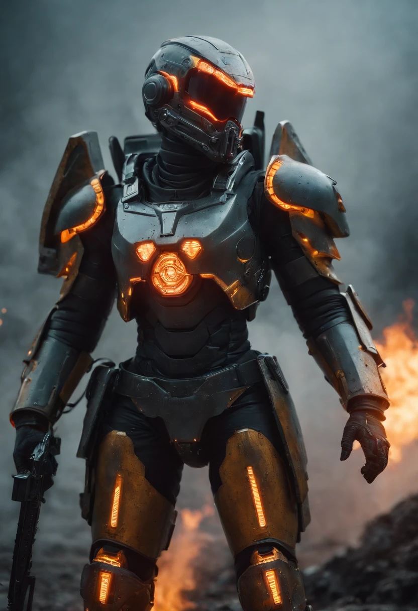 Cosmic cyberpunk Fallen Angel wearing Neon Mecha Armour, Flaming Sword glowing light eyes, Biomechanical, eerie, Creepy, nightmarish, Very bright neon colours, Light particles, with light glowing, , Mushroom Cloud, winner of the year's best photo, the world on fire, post-apocalyptic hellscape military photography, photo epic of the year, fire on the horizon, epic cinematic shot, pure form, intricate detail, 8k post-production, High resolution, super Detail, trending on ArtStation, sharp focus, studio photos, intricate detail, Very detailed, By Greg Rutkowski, Mshiff, wallpaper art, UHD wallpaper