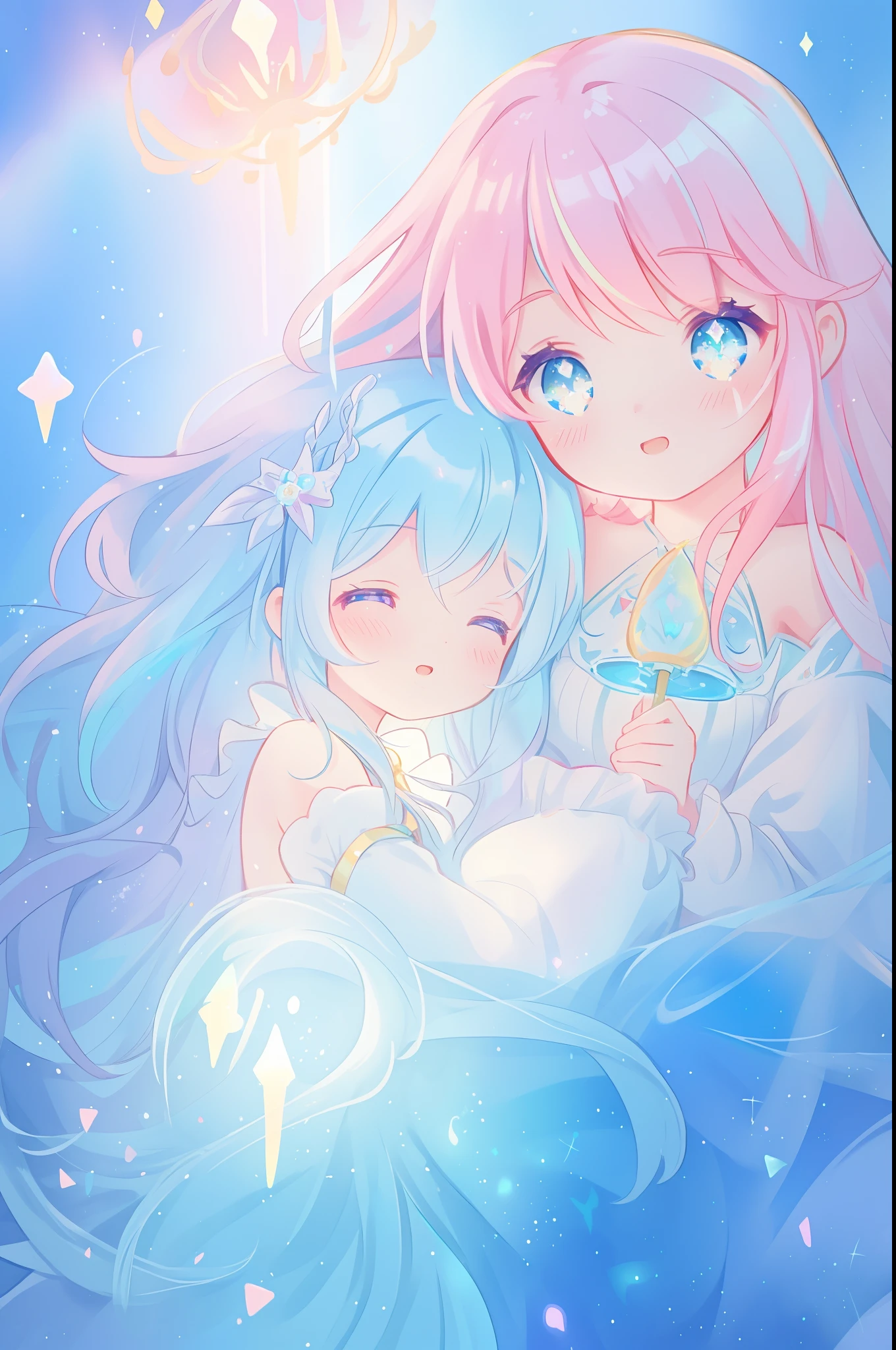 beautiful girl, puffy tiered princess ballgown with puffy long sleeves, vibrant pastel colors, (colorful), glowing golden long hair, magical lights, sparkling magical liquid, inspired by Glen Keane, inspired by Lois van Baarle, disney art style, by Lois van Baarle, glowing aura around her, by Glen Keane, jen bartel, glowing lights! digital painting, flowing glowing hair, glowing flowing hair, beautiful digital illustration, fantasia background, whimsical, magical, fantasy, ((beautiful face)), ((masterpiece, best quality)), intricate details, highly detailed, sharp focus, 8k resolution, sparkling detailed eyes, liquid watercolor