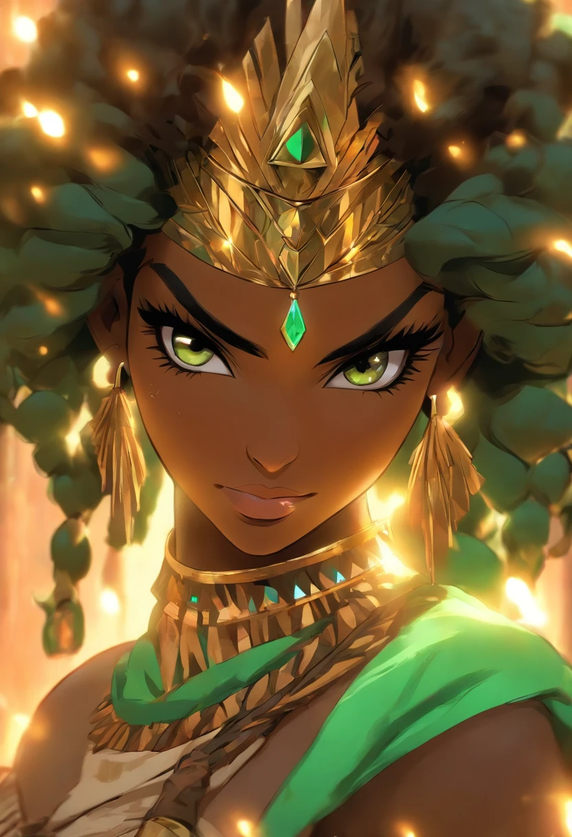 The most beautiful and sexy African warrior princess, black hair, long afro in a blowout hairstyle, green eyes, wearing highly detailed tribal battle armor, wielding a tribal spear, Beautiful Alluring Female human teddy bear hybrid, bare skin, teddy bear ears, Athletic Well Toned Body, frilly silk stripes Ornaments, Barely Clothed, cleavage, fairytalepunk Theme, fantasypunk,, Beautiful D&D Character Portrait, Beautiful Face, Ominous, Dark Fantasy, Dnd Character, Octane Render, Digital Art, Extreme Detail, 4k, Ultra Hd, Polished, Beautiful, Hyperdetailed, Intricate, Elaborate, Meticulous, Photorealistic, Sharp Focus, Wlop, Character Design, Unreal Engine, 3d Rendered, Volumetric Lighting, Reflections, Glossy, Digital Illustration, Sensual Pose, Suggestive Pose, Full Body Shot, (Masterpiece:1.2), best quality, (ultra-detailed), hyper details, (intricate details), (cinematic light, best quality Backlights), from below, perfect body,), Black hair, hazel eyes, (pharaoh ,, (crown: 1.1), , glaring eyes, head down, smirking, illuminated eyes, glow eyes, shining eyes, Proud, high contrast, (best illumination, an extremely calm and beautiful), Egyptian, black skin, hands holding book, sock on foot, stocking on foot, socks, Day light, gold shin gaurd,