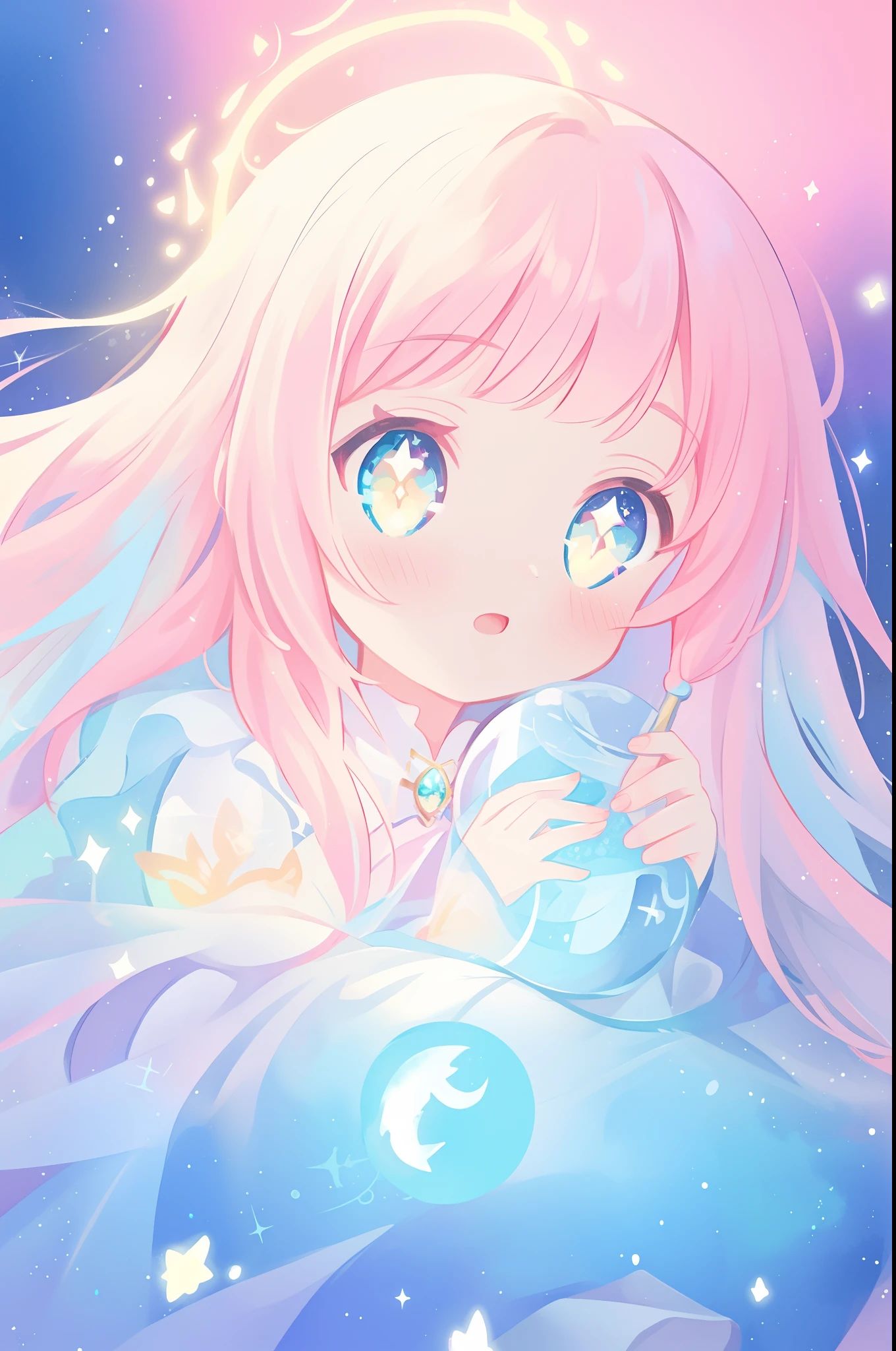 beautiful girl, puffy tiered princess ballgown with puffy long sleeves, vibrant pastel colors, (colorful), glowing golden long hair, magical lights, sparkling magical liquid, inspired by Glen Keane, inspired by Lois van Baarle, disney art style, by Lois van Baarle, glowing aura around her, by Glen Keane, jen bartel, glowing lights! digital painting, flowing glowing hair, glowing flowing hair, beautiful digital illustration, fantasia background, whimsical, magical, fantasy, ((beautiful face)), ((masterpiece, best quality)), intricate details, highly detailed, sharp focus, 8k resolution, sparkling detailed eyes, liquid watercolor