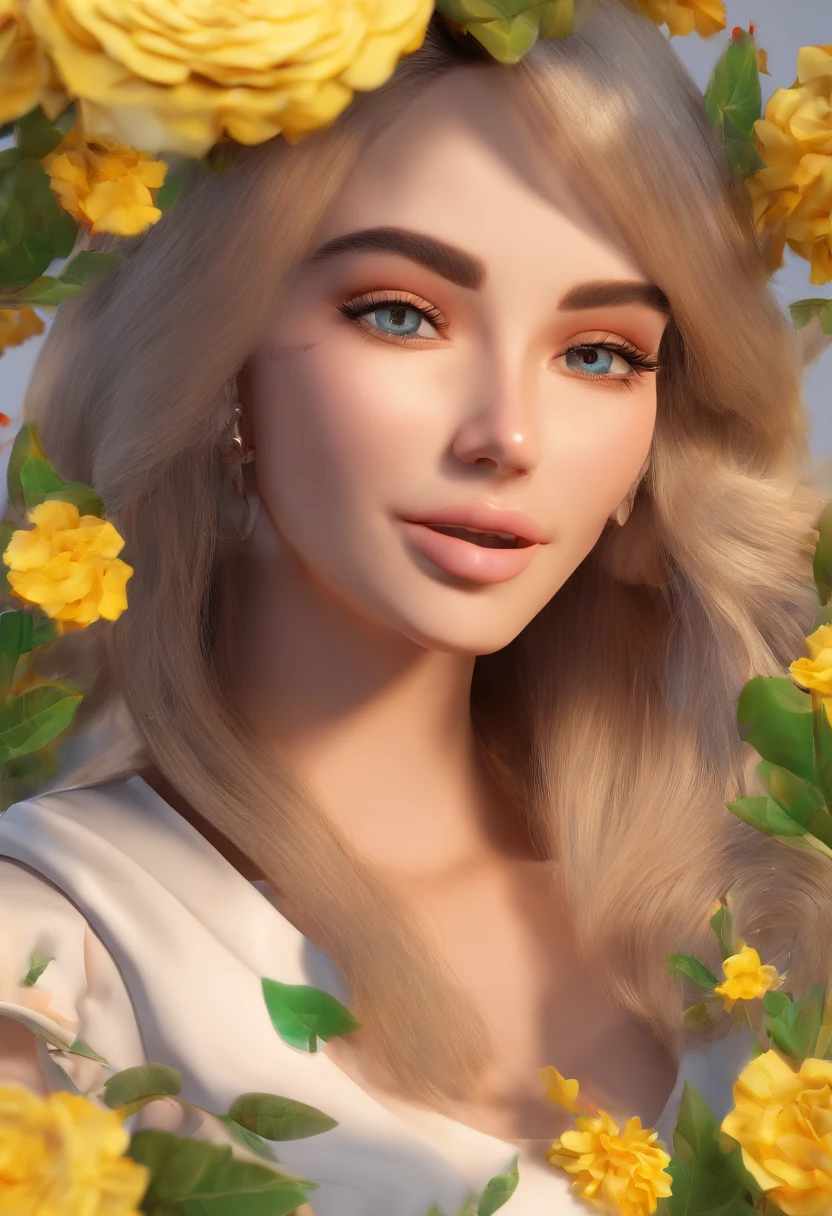 Mulher, 50 anos, senhora, cabelo castanho amarrado em um coque, olhos castanhos, vestido branco com flores amarelas, bem comportado, chinelos, different angles, fundo branco --ar 3:2, poses de personagens, fundo branco