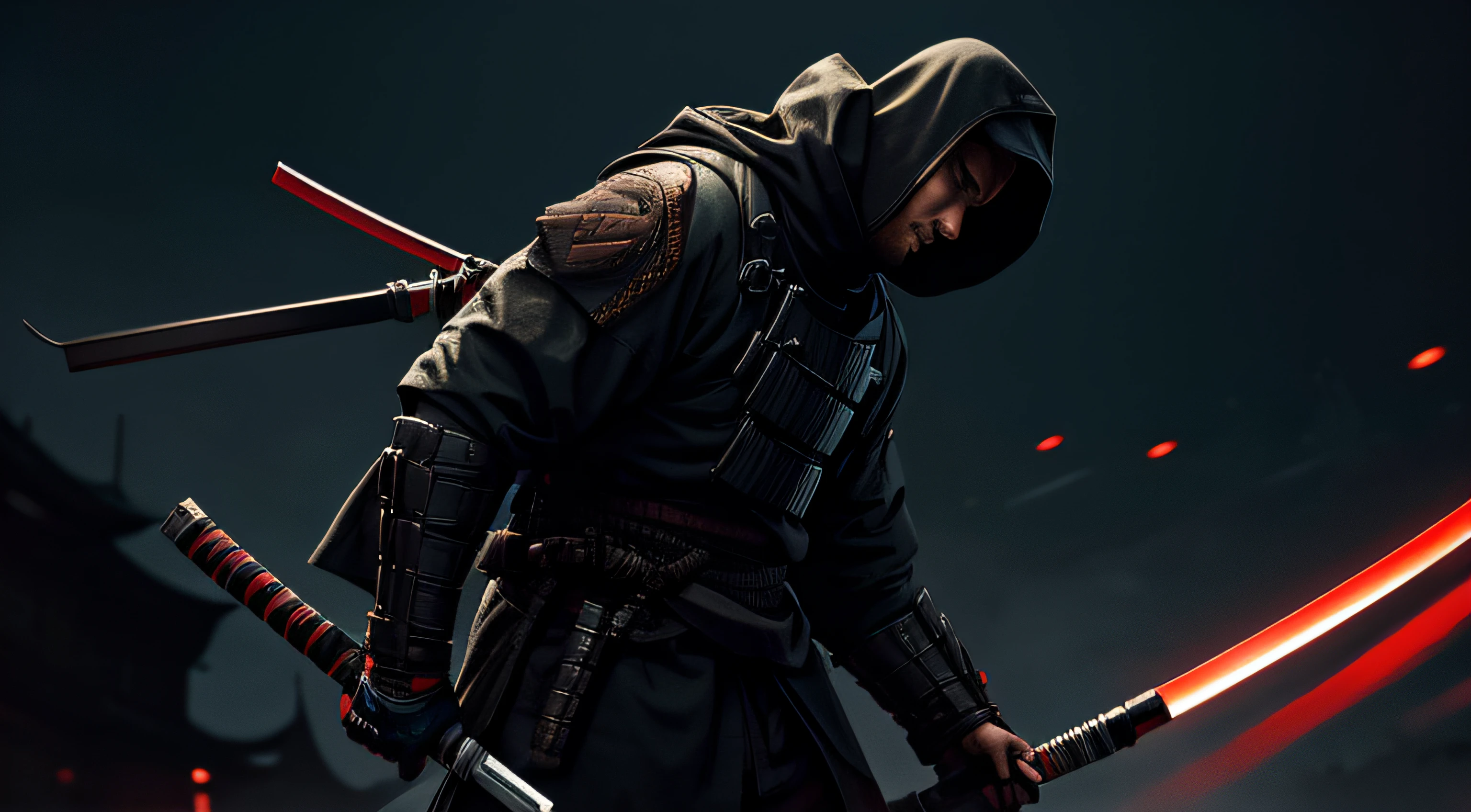 Ronin with dark background