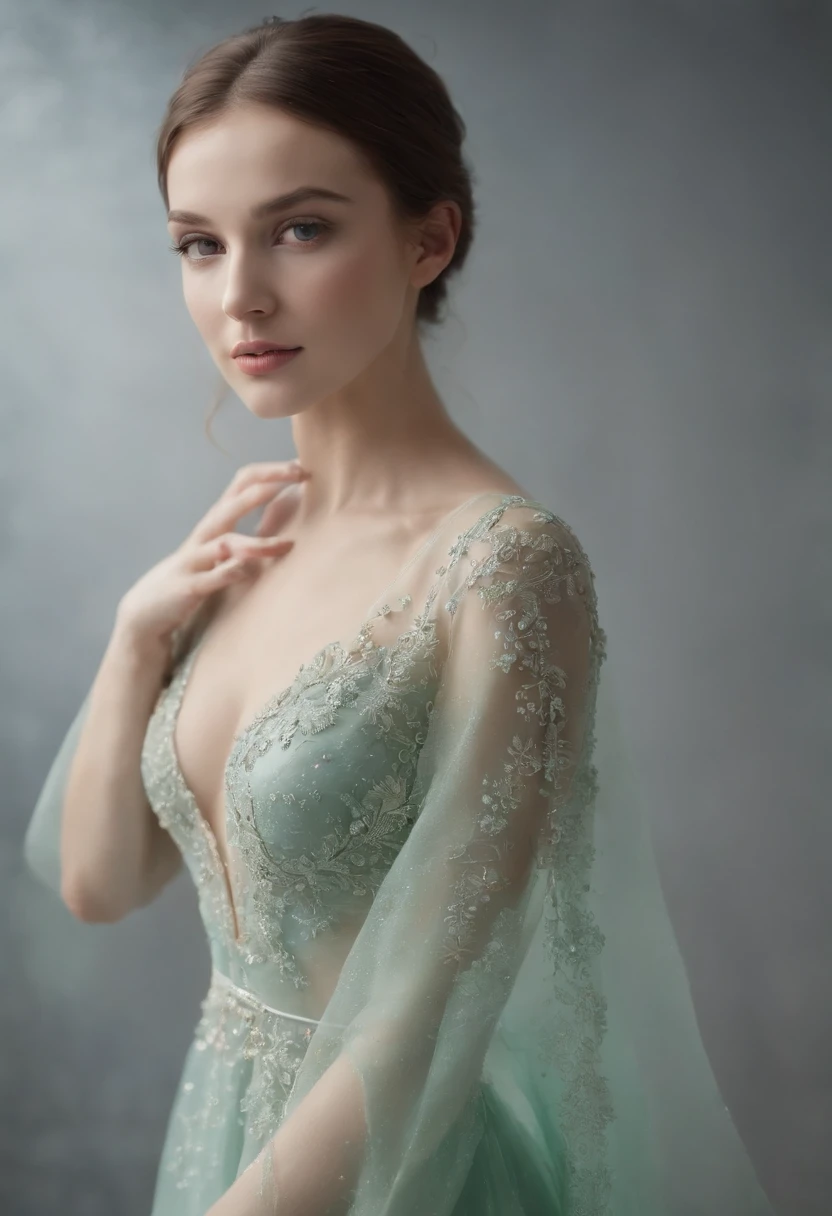 Wearing a long dress made of clear liquid,Charming elegant slender transparent ethereal beauty, sublime encantadora mulher de vidro elegante segurando uma espada longa de cristal,rosto delicado e bonito,Delicados e belos olhos verdes,Delicate silk wave head,micro Chip,titanium skeleton,pelve,espinha,Fios de ouro brilhantes no corpo,Luminosa no interior,Cybernetics Electronics PCB Garden,Altamente meticuloso、solid、lighting dramatic、dinamic angle、dynamicposes