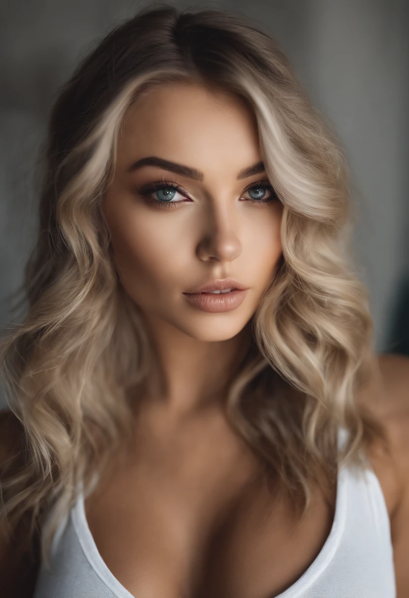 woman with matching tank top and panties, fille sexy aux yeux bleus, Portrait Sophie Mudd, Portrait de Corinna Kopf, cheveux blonds et grands yeux, selfie of a young woman, Les yeux dans la chambre, Violet Myers, ohne Maquillage, maquillage naturel, Look directly into the camera, Visage avec Artgram, dezentes Maquillage, Superbe photo du corps entier, dans la chambre, Fission