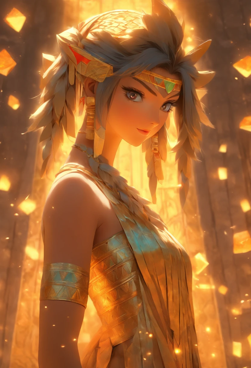 (((NINLIL)) best quality, ultra-high resolution, 4K detailed CG, masterpiece, young woman, Sumerian clothing, Sumerian mythology, ((STANDING POSE)), Sumerian painting, aesthetic, screen-centered