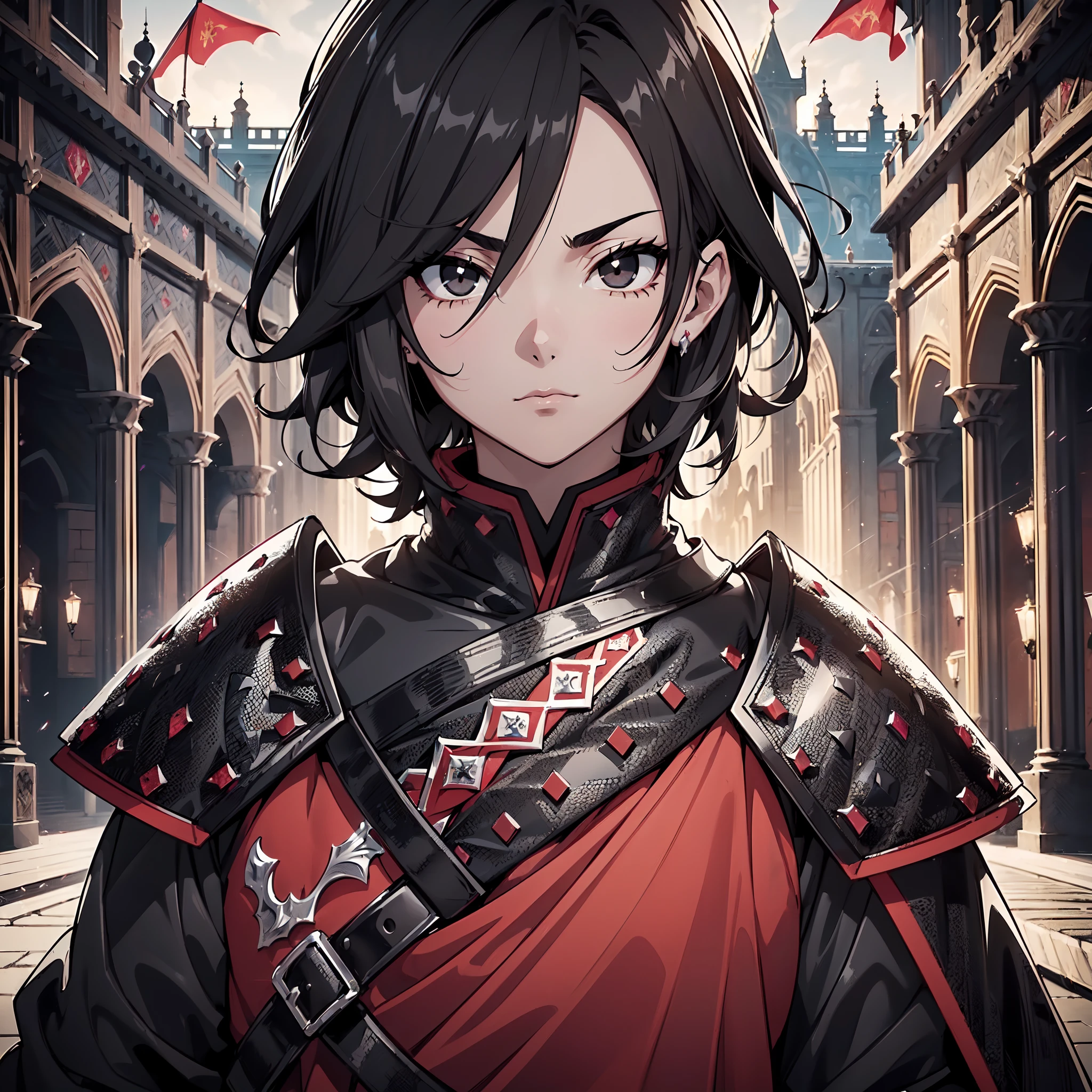 128K Ultra High Definition,
128K Ultra High Quality,
128K Ultra High Resolution,
Best Definition,
Best Quality,
Best Resolution,
Perfectly Detailed,
Perfectly Designed,
Extremely Detailed,
Extremely Designed,
Hyper Detailed,
Hyper Definition,
Hyper Quality,
Hyper Resolution,
Masterpiece,
(((Anime))),
Body Shot,
(((Boy))),
Handsome,
Muscular Body,
(((Black Short Hair))),
(((Black Eyes))),
(((Hyper Detailed & Perfectly Designed With Ultra High Quality Red Ruby Ninja Armor))),
(((Inside Of Medieval Royal Palace Background Scenery))),