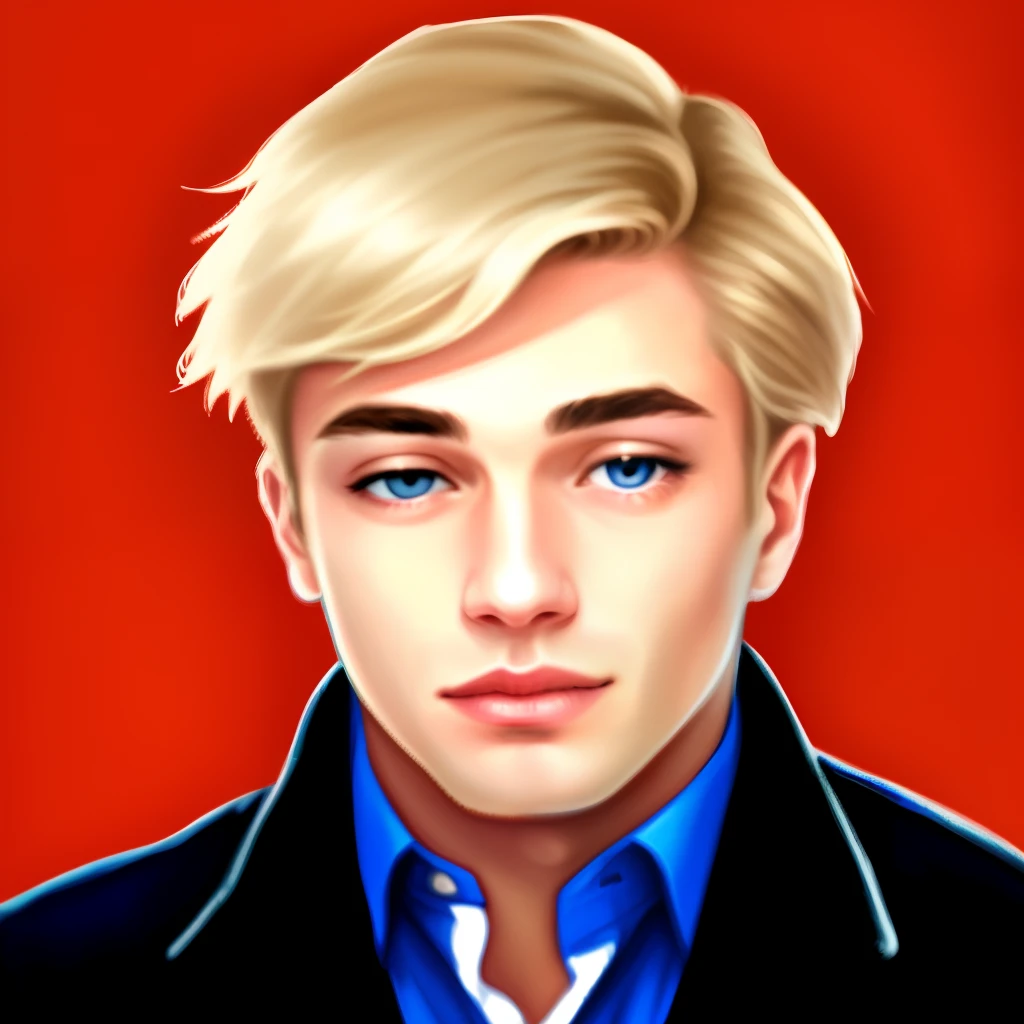 Young blue eyed man, blond, tall