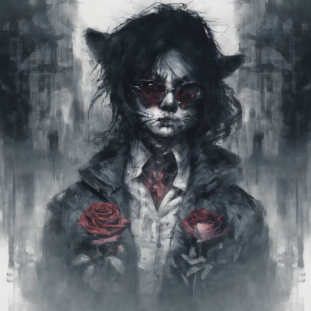 Perfect alignment, Cute little tiger wearing a jacket，crystal vases，Rose flower, Wearing sunglasses, cheerfulness, Standing position, Abstract beauty, Centered, Looking at the camera, Facing the camera, nearing perfection, Dynamic, Highly detailed, smooth, Sharp focus, 8K, high definition resolution, illustration, Art by Carne Griffiths and Wadim Kashin, White background