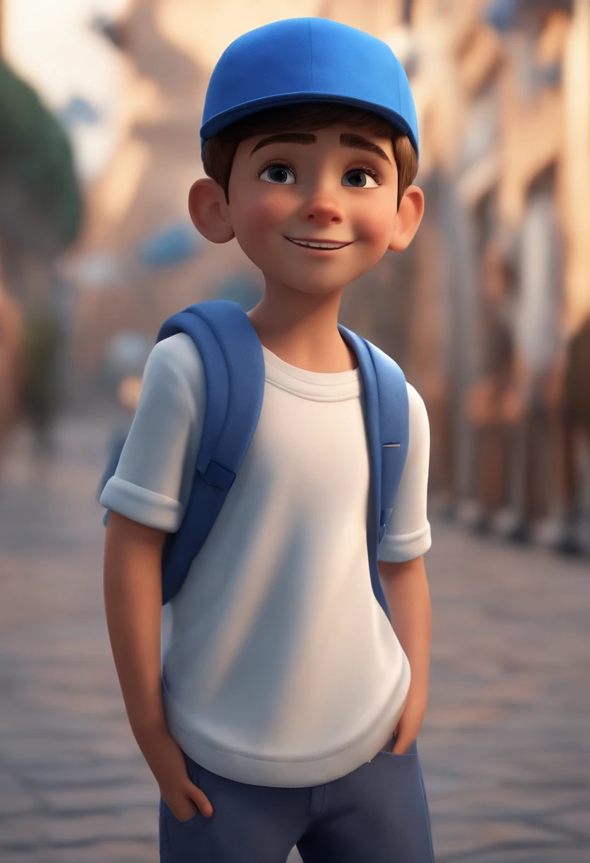Pixar 1.23 estilo) 1 ((parte superior do corpo frente, tiroteio de busto)), Alone editing videos and creating motion design, Cute child, Morena, Tracksuit Bonito, meninoan child, parque infantil, ((obra-prima, mais alta qualidade)), (composite lighting) Black hair I want you to create this 24-year-old character and also create a 20-year-old girl who will be your girlfriend