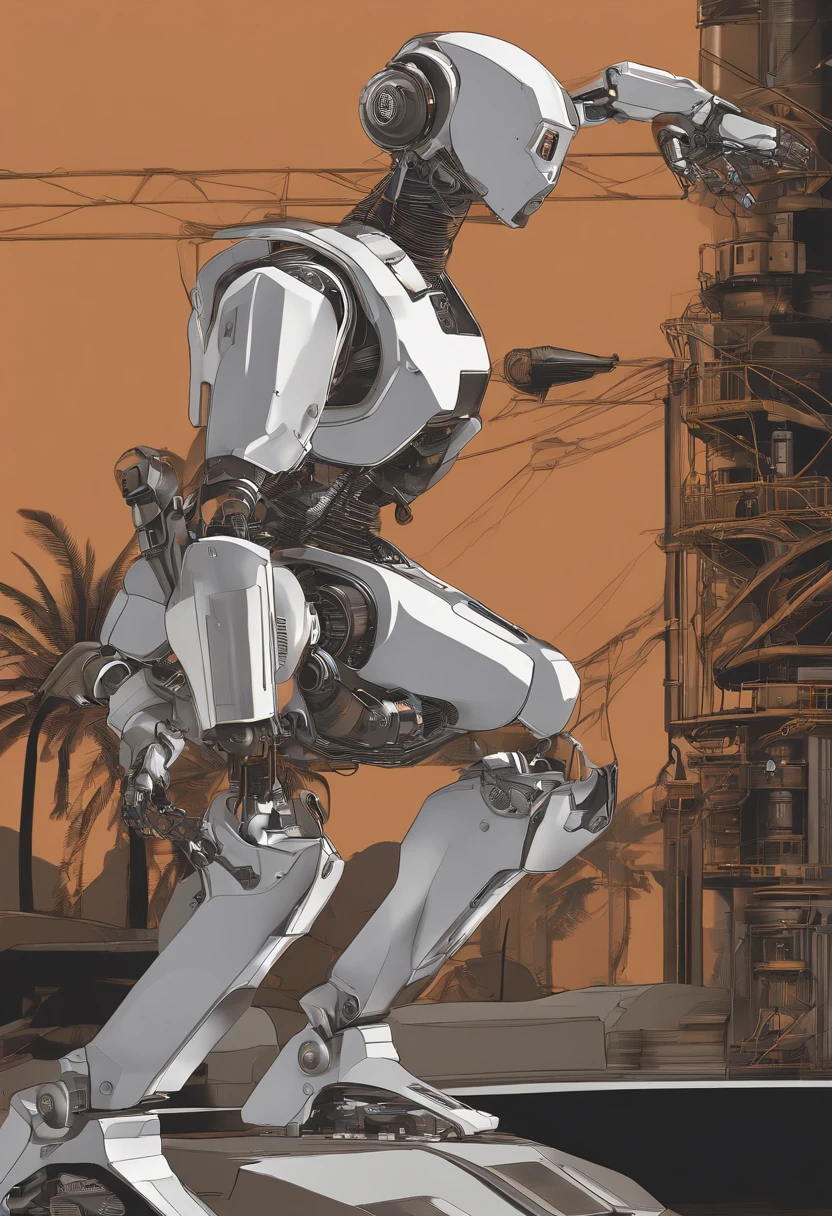 The image shows a futuristic-looking robot with a sturdy metal frame and technological details. He has the white arrow in his mechanical hand holding the mouse arrow, indicando um super-poder. The robot has a head equipped with cameras and sensors, that give him an intelligent and perceptive appearance.

A flecha do mouse, which is normally controlled by a human being, is pointed at the computer screen. The robot has been programmed to perform automated tasks, como clicar em diferentes locais da tela e operar o computador de forma independente. Their movements are precise and fluid, as if you were performing a specific job.

Around the robot, pode-se ver uma atmosfera de tecnologia moderna, with wires and scattered connections, indicating the complexity and high level of automation of your work. Ambient lighting highlights the robot's details, Creating a sense of power and efficiency.

This image depicts the robot's ability to perform computational tasks autonomously, representing a future where artificial intelligence plays an increasingly important role in automating processes.