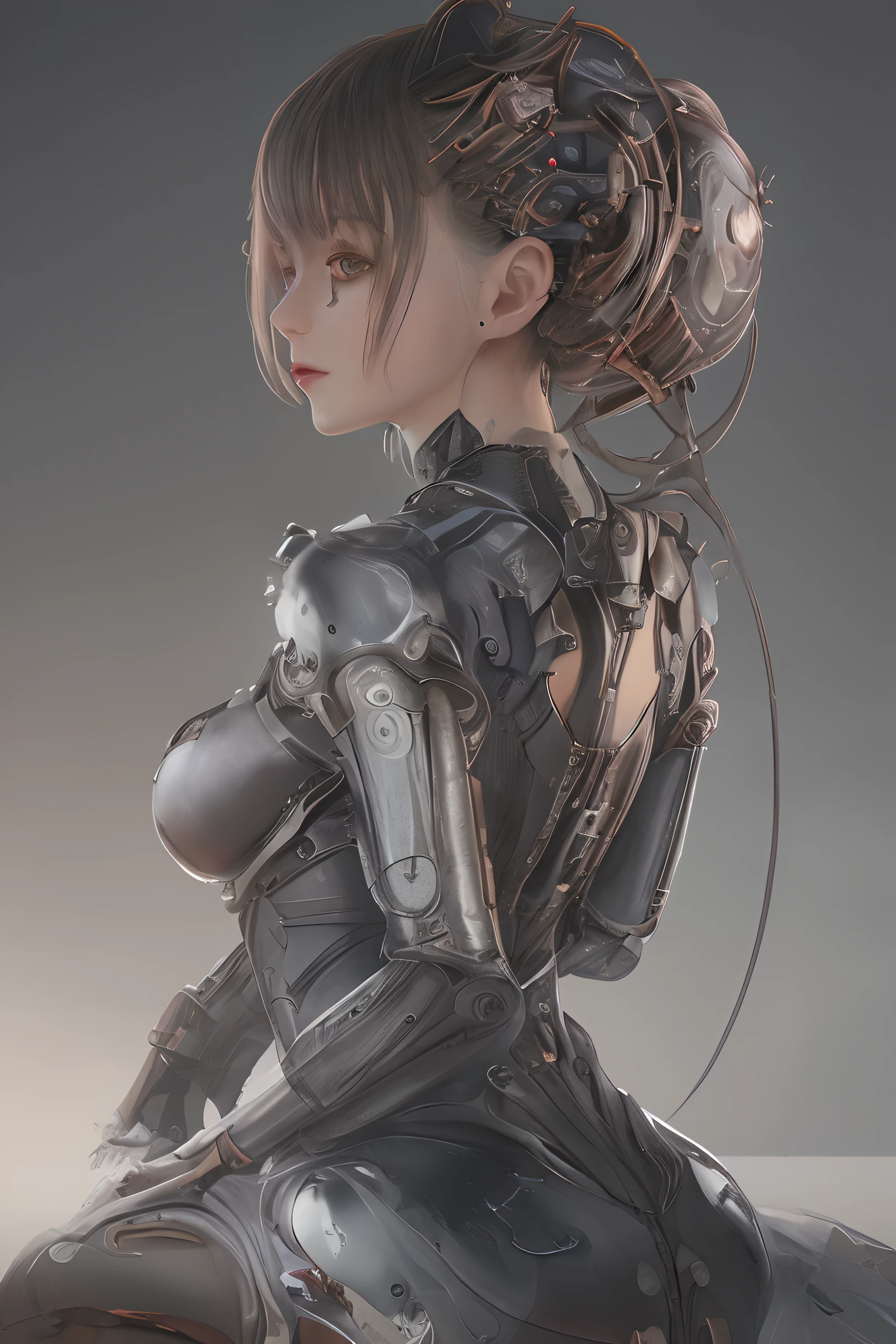 (((Masterpiece - Ultra-Detailed Mechanical Girl)))
- Artistic Image
- Type of Image: Highly Detailed CG Illustration
- Subject: An extremely delicate and beautiful mechanical girl, seen from the side, with cinematic lighting highlighting every intricate detail.
- Art Styles: Cinematic and Science Fiction with Extreme Detail.
- Camera Shot: Full-body view of the mechanical girl, sitting with an expressionless face.
- Character Details: Machine-made joints (1.2), mechanical limbs, blood vessels connected to tubes, mechanical vertebra attached to the back, and mechanical cervical attached to the neck.
- Additional Details: Wires and cables attaching to the neck (1.2) and wires and cables on the head (1.2).
- Render Style: Science Fiction and Extreme Detail, showcasing colorful and highly detailed elements.
- Lighting: Cinematic and colorful lighting, accentuating the character's features.