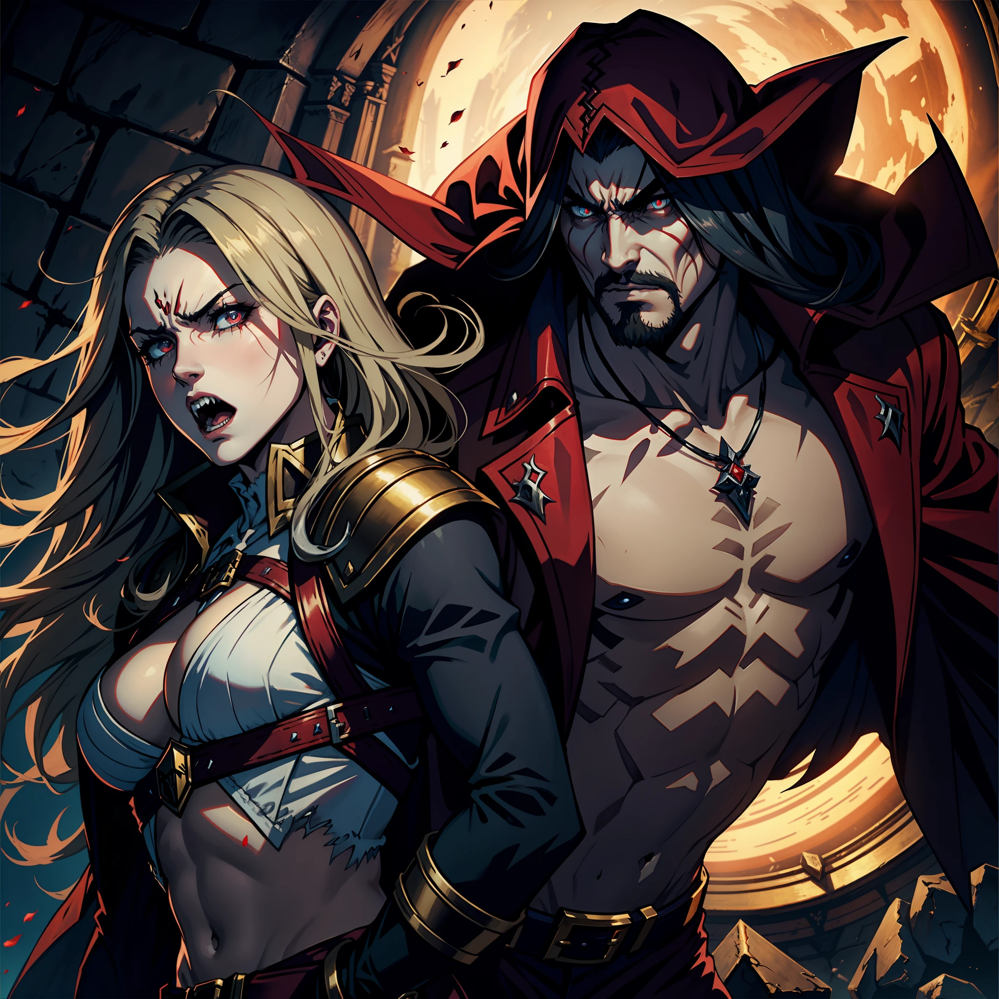 Castlevania Hyper Realistic suffering from the wife of the Arab lord Dracula