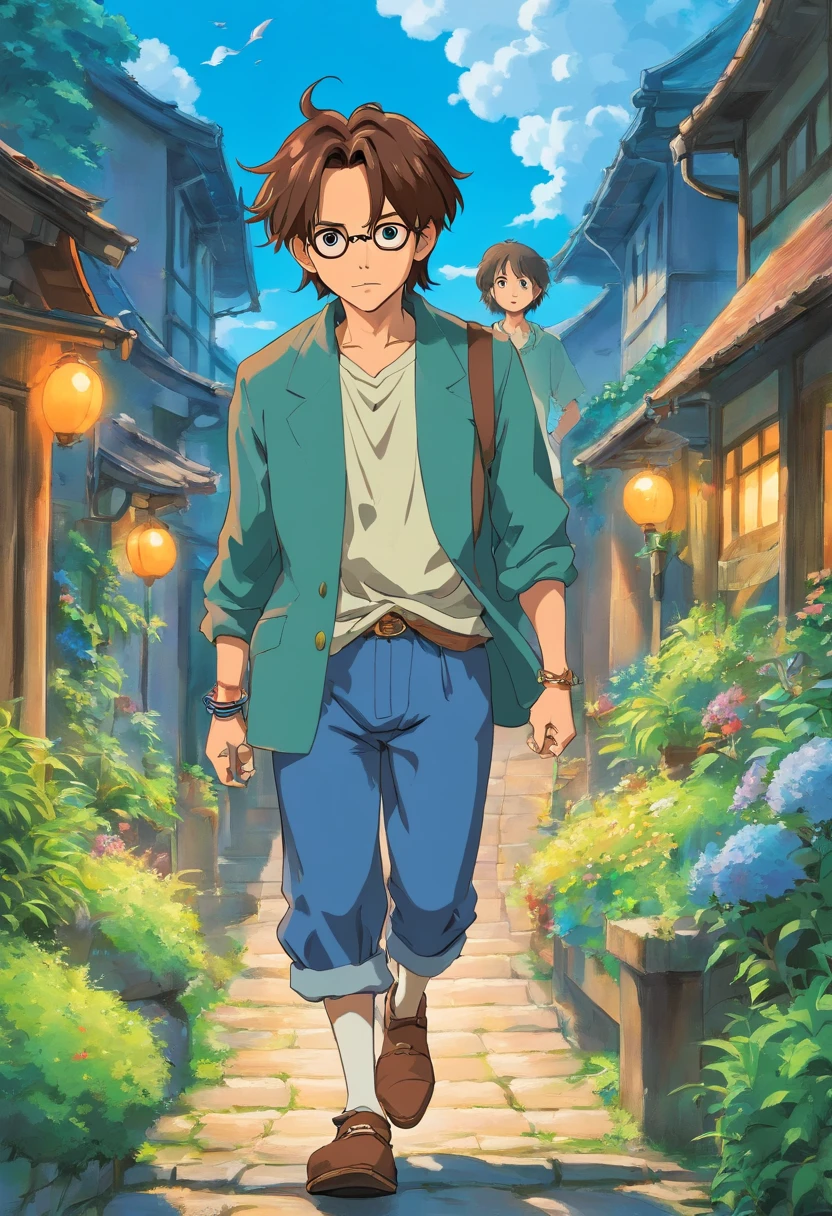 Johnny Depp as an anime character from studio ghibli