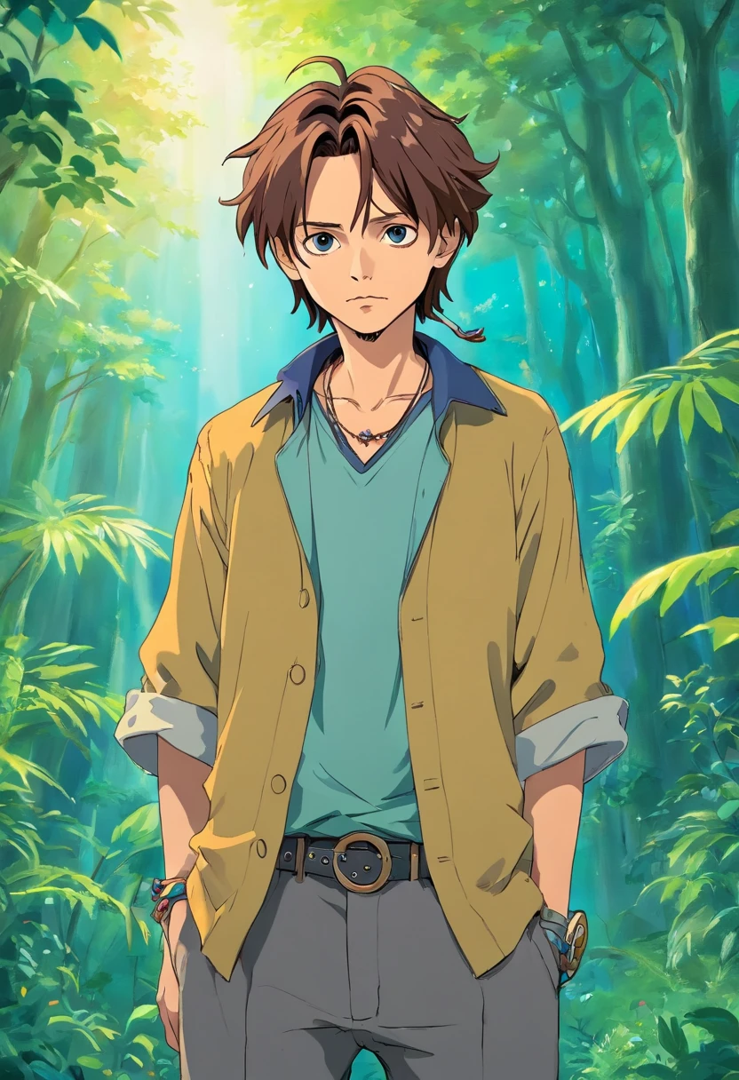 Johnny Depp as an anime character from studio ghibli