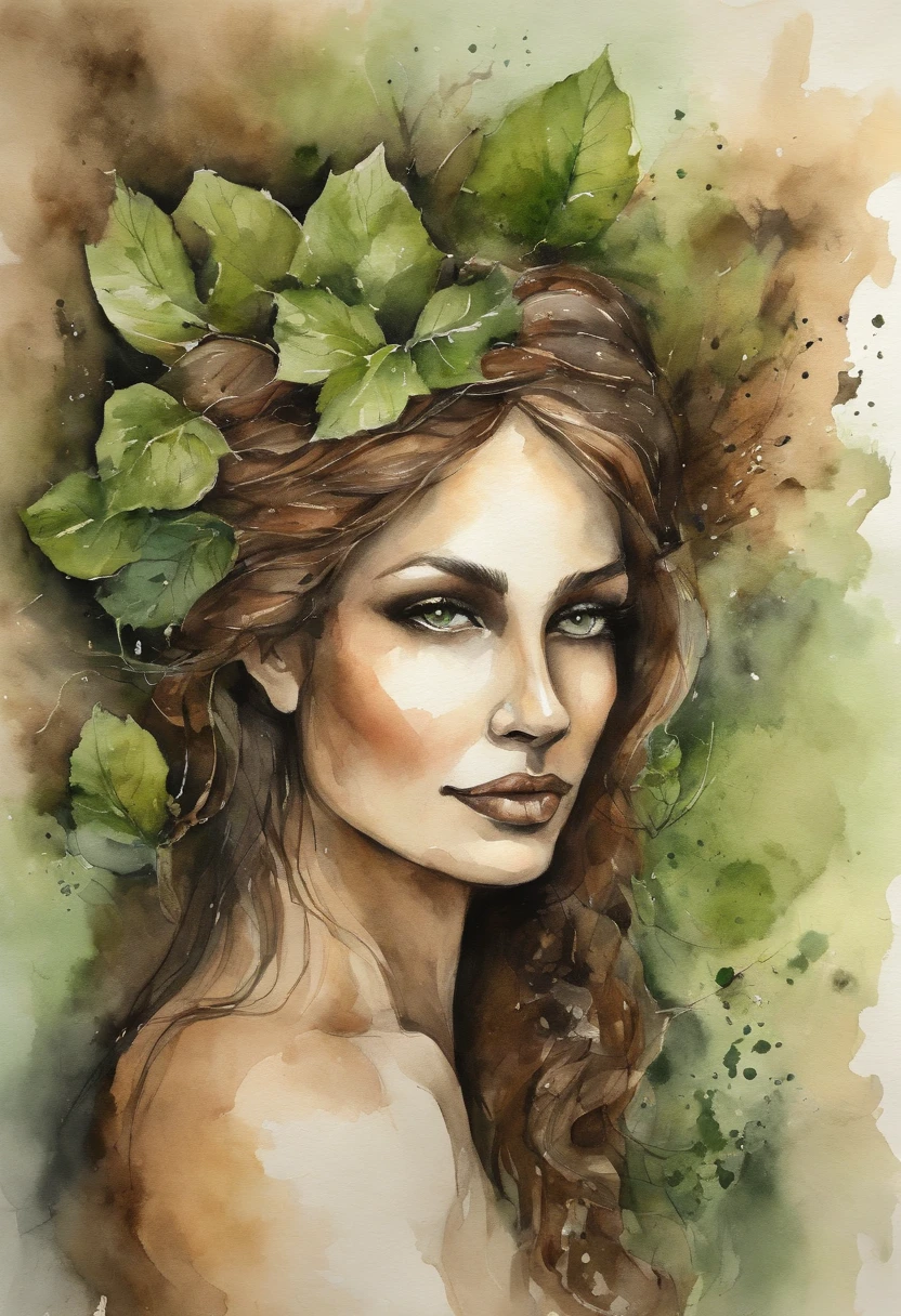 Dryad, brown black and green, antidote to all poisons, masterpiece, best quality