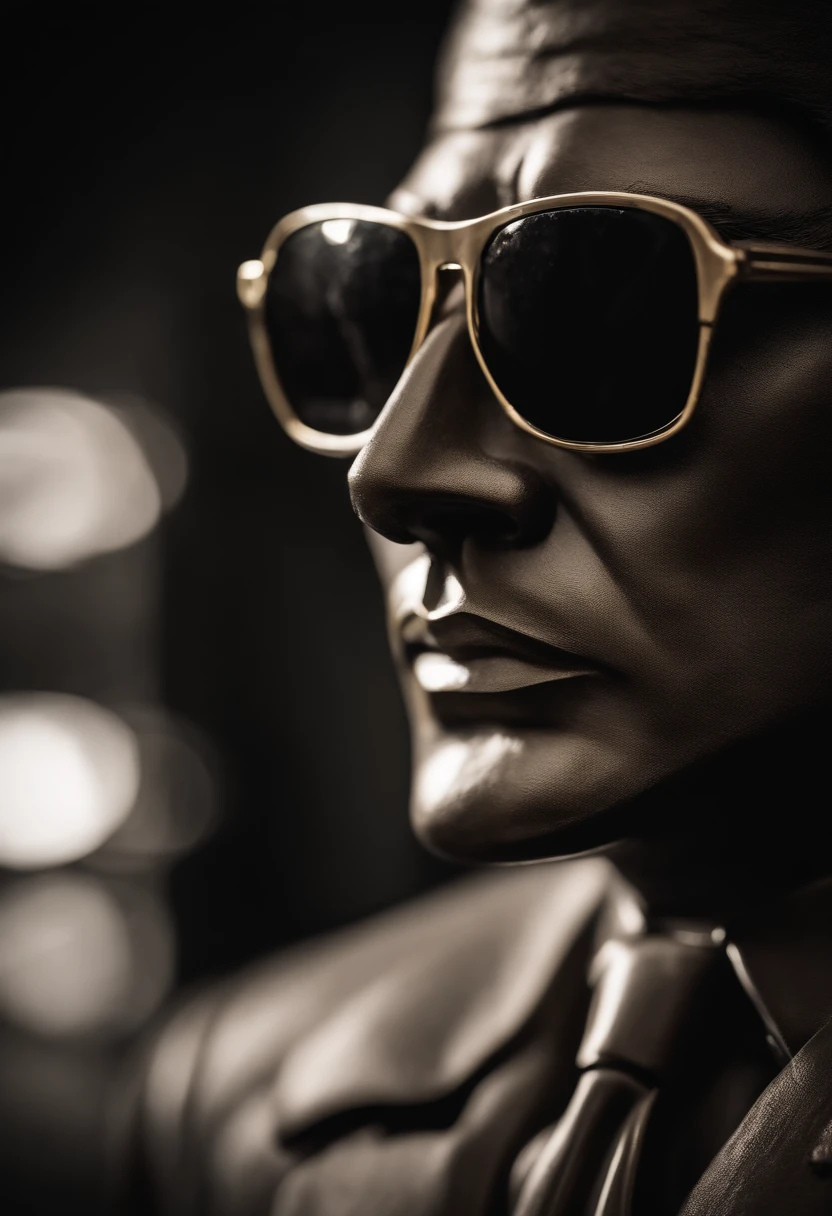 Statue wearing sunglasses