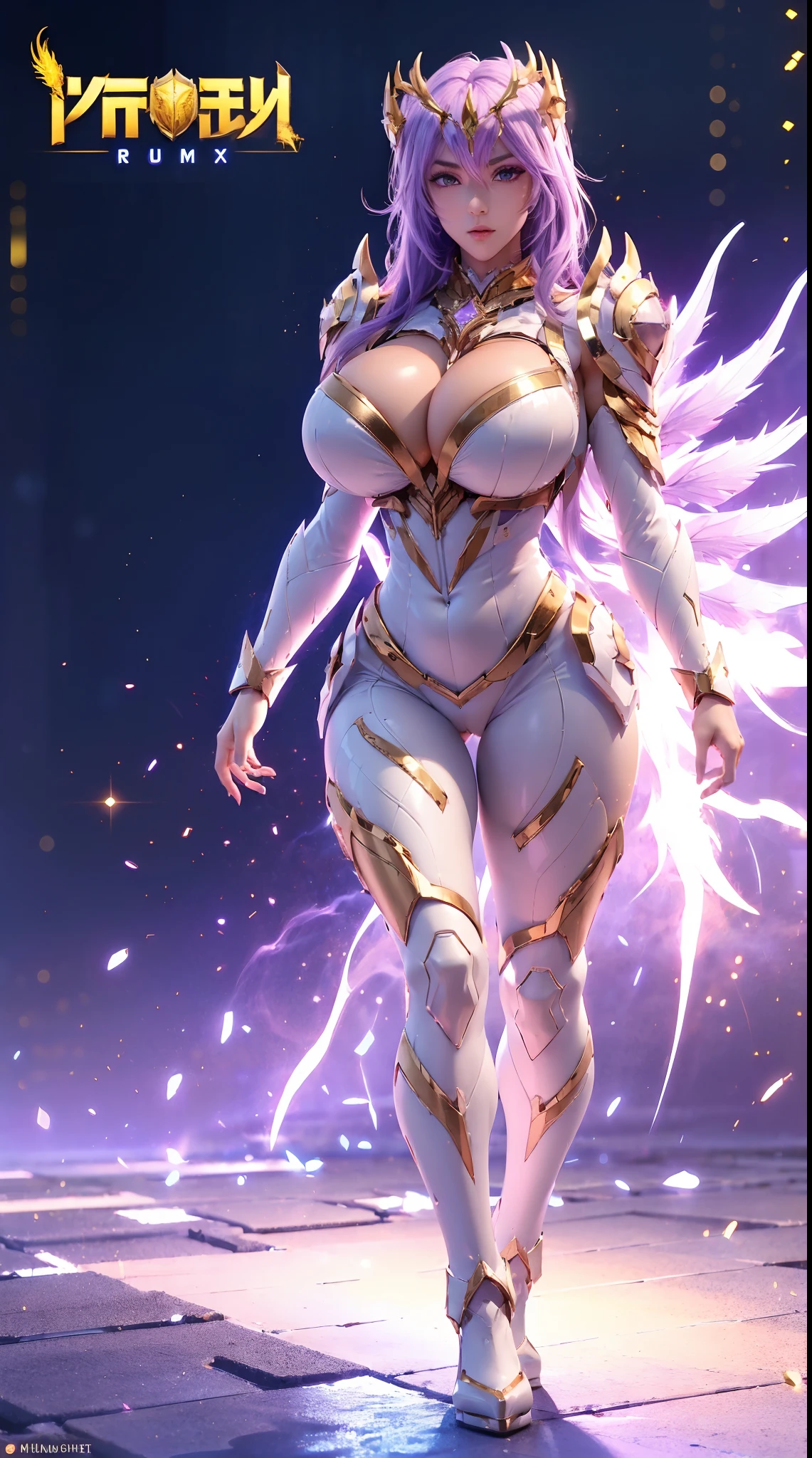 (1GIRL, SOLO:1.7), (DRAGON QUEEN HELM), (HUGE FAKE BOOBS:1.2), (WHITE, GOLD, PURPLE), (EMPTY CITY BACKGROUND), (FUTURISTIC PHOENIX MECHA BODYSUIT, CLEAVAGE, ROYAL CAPE:1.3), (SKINTIGHT YOGA PANTS, HIGH HEELS:1.2), (BUSTY BODY, MUSCLE ABS, FULL BODY VIEW:1.4), (LOOKING AT VIEWER), (WALKING DOWN:1.3), ULTRA HIGHT DETAIL, 8K, 1080P.