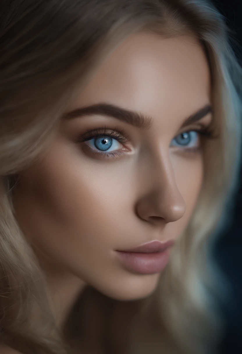 afed woman fully , sexy girl with blue eyes, ultra realistic, meticulously detailed, portrait sophie mudd, blonde hair and large eyes, selfie of a young woman, bedroom eyes, violet myers, without makeup, natural makeup, looking directly at the camera, face with artgram, subtle makeup, stunning half body shot kneeling in disco, medium to large size bust