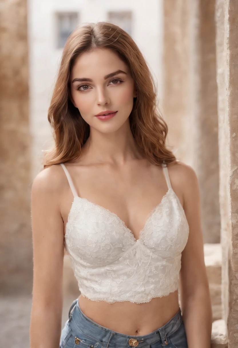 Corpo inteiro, accurate proportions, modelo indiana, menina indiana de 18 anos, modelo magro deitado ao lado da cama, solteiro, pequeno, hair fluttering in the wind, tule, pernas longas, slightly open feet, butt, blush, timidez, 鎖骨, abdominais, trama dupla, mulher indiana, rosto bonito e delicado, pele morena, pele real, (rosto detalhe), cara de ovo de ganso, poros, super high res, 8k, parameters Best quality, obra-prima, super high res, (Realista 2.0), Mais detalhes, pele detalhada, calcinha branca justa mostrando detalhes, cabelo liso moreno, olhos bonitos, asian girl, slim, moda, menina cosplay, namorada, bonita, bonita, flores, studio illumination