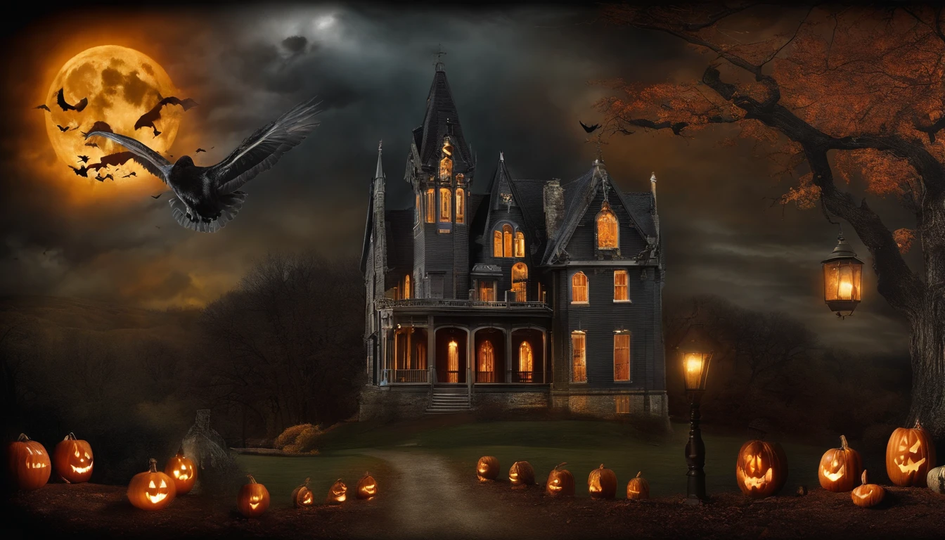 Gothic Halloween Collage Wall Art Style Vintage Academy Dark Ghosts Witches