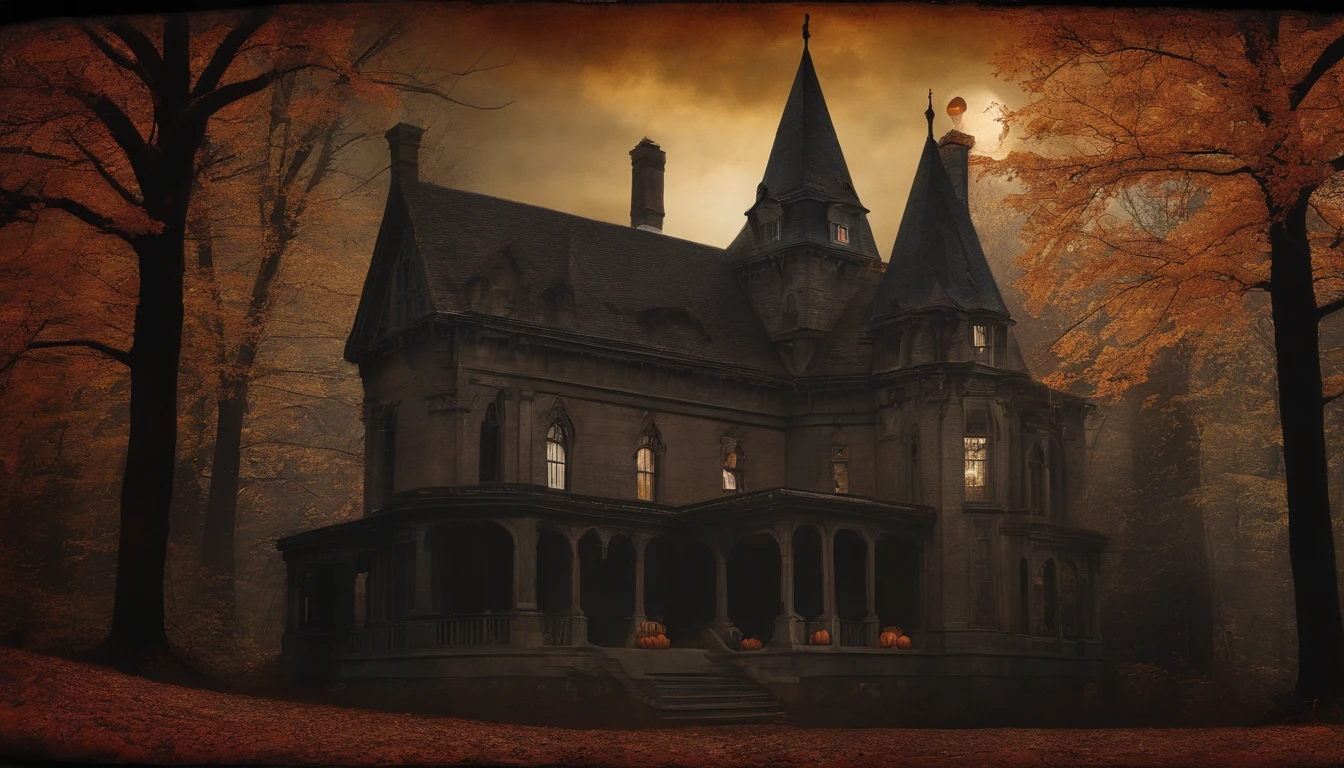 Gothic Halloween Collage Wall Art Style Vintage Academy Dark Ghosts Witches
