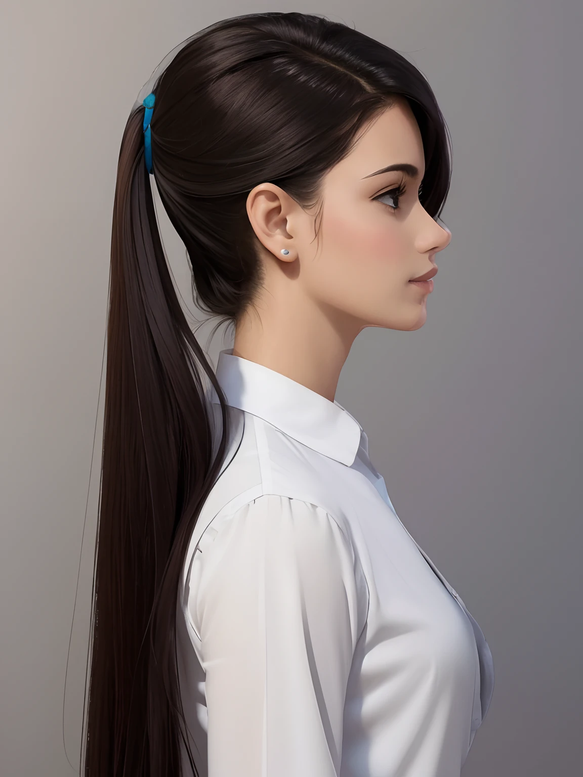 50% menos seios e cabelo curto