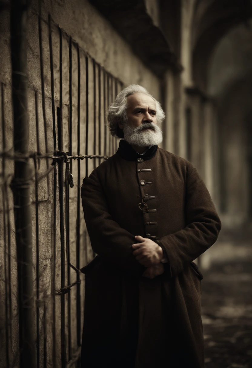 Karl Marx、prison clothes、Prisoner Tether