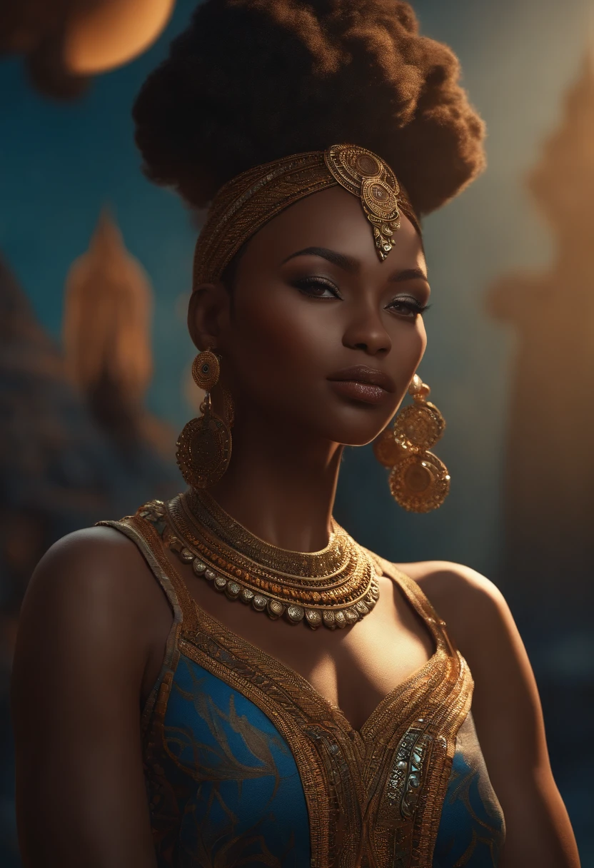 (Renderizado 3D profesional:1.3) de (realista:1.3) The most beautiful artistic photo in the world,(((ONLY THE FACE)))Yemanja, orisha, Reina Africana,Ropa azul,Orixá queen of the oceans,colores azules, Usando un ade detallado e intrincado, mirada materna, Cosmic goddess,impresionismo,Afrofuturista, Renderizado de unidades 8K de cuerpo completo, poros de la piel, very dark lighting, sombreado pesado, detallado, cara detallada, (Vibrante, realistic photograph, realista, dramatic, Oscuro, foco nítido, 8k), (Ropa africana de tribus :1.4), ((((Usa telas)))), (intrincado:1.4), decadente, (Altamente detallado:1.4), Pintura digital, Renderizado por Octane, Estaciones de arte, Concepto-Arte, liso, foco nítido, germen del arte, (loish:0.23), WLOP Ilya Kuvshinov, e Greg Rutkowski e Alphonse Mucha Gracias, (global ilumination, Studiolight, Light Volumetric), costa, particles floating,(((Primer plano de Rosto))), ((Fondo oscuro noche estrellada:1.3)),CGSesociedade,Estaciones de arte