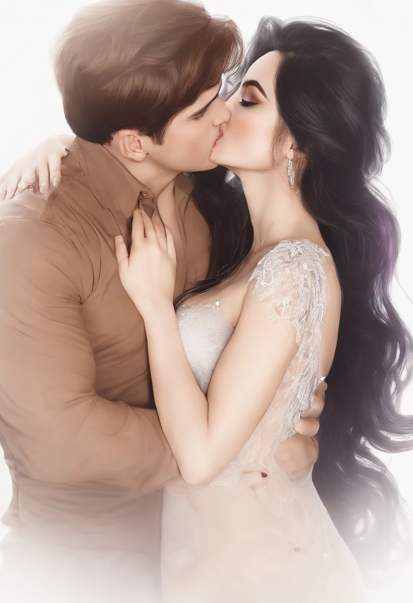 2 realistic girls kissing e touching ours boops naked and a guy penetrating the pussy and cum