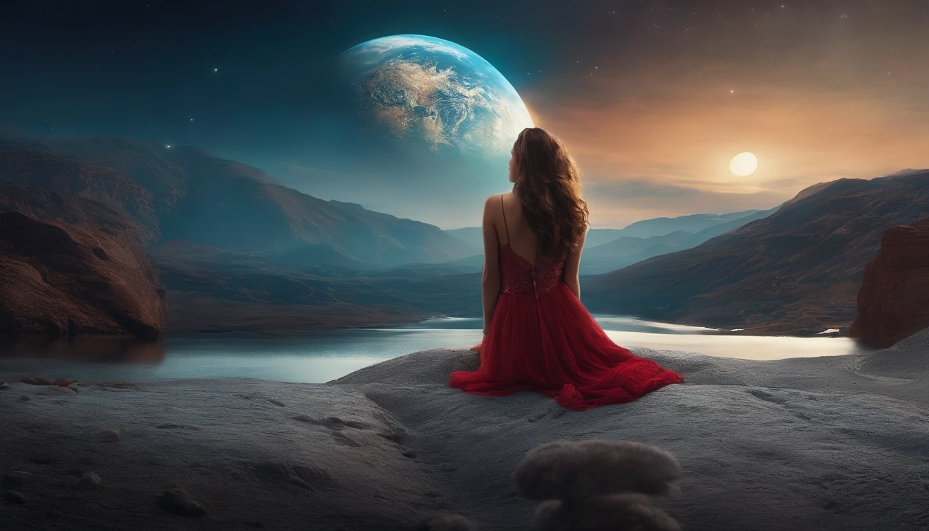 The girl who lived alone on the moon who dreamed of knowing the planet Earth