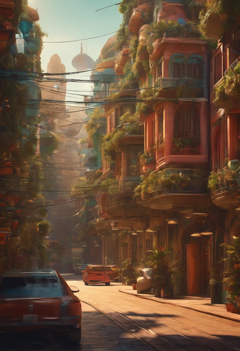 cidade futurita robotica realista