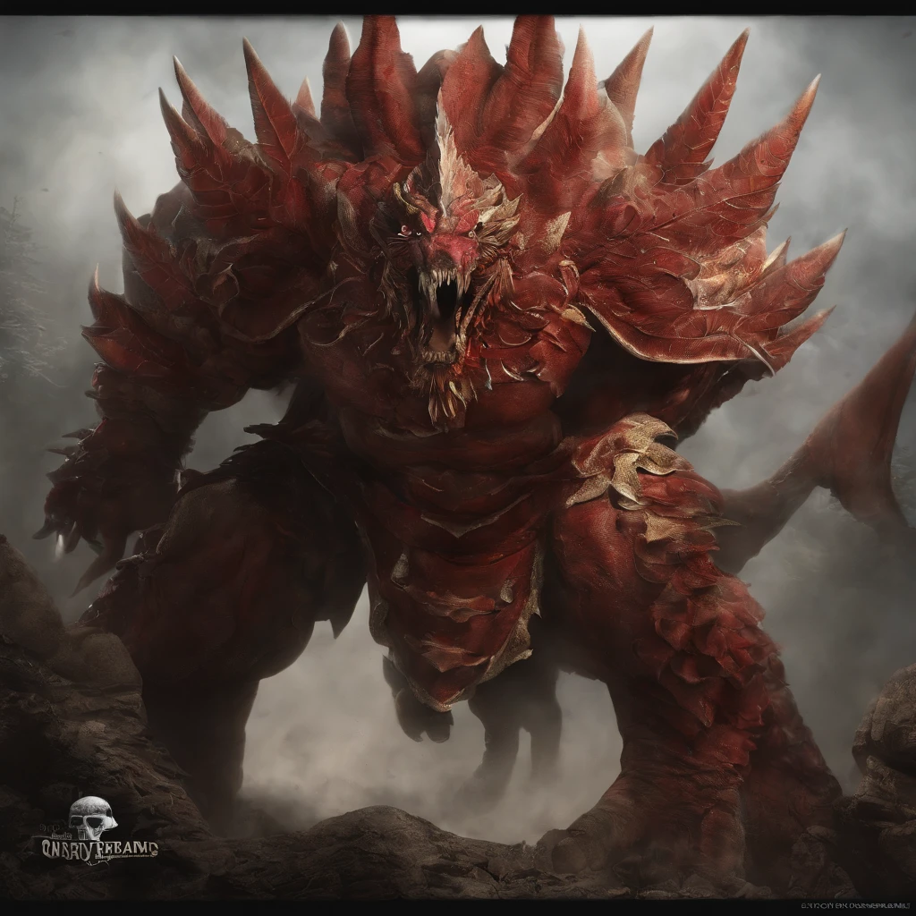 Tenryu d’or,Yeux rouges durs,Close release of blood fire from the nose,Chest scales,highly quality,8k,Many details,Laitue de feu,Alas,4 pattes,Spotted claws,Ors,Dangers,Incendies,dents pointues,Grand Dragon,immensity,menacing,imposant