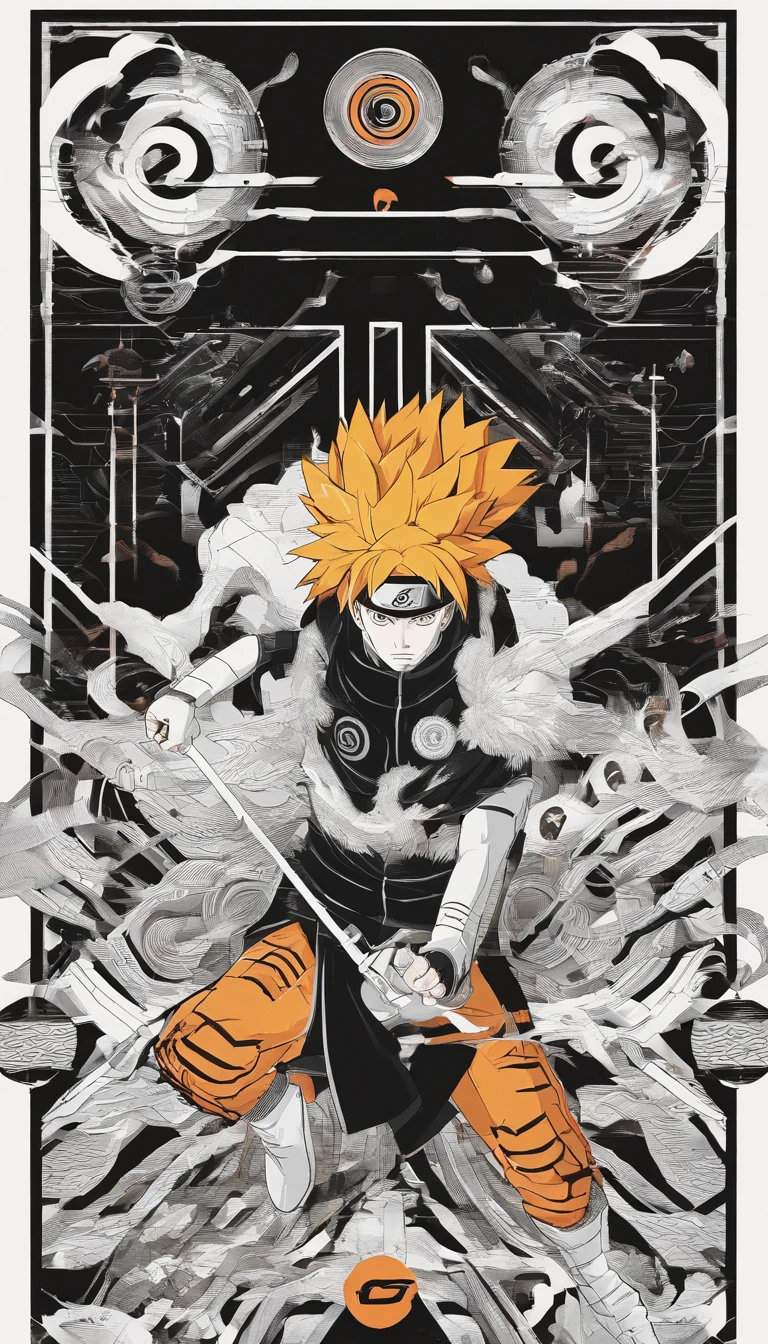 "Create a breathtaking movie poster inspired by Masashi Kishimoto's Naruto, showcasing the legendary Naruto Uzumaki in all its glory."