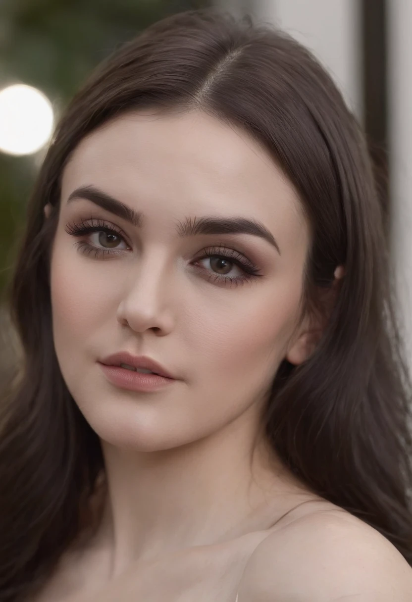Sasha Grey, (((photorealistic), (grayscale:1.2),  (photography), (best quality:1.5), (shredded and cropped purple hair), (blushed cheek, eyeliner, brown eyeliner and shadow), (clear eyes), textured skin, [hyper realistic],  face close, 80mm, soft focus , film grain:1.2