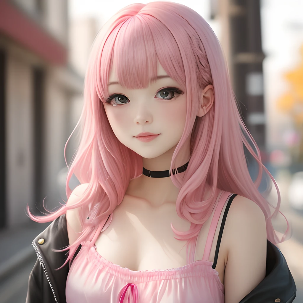 Pink-haired girl